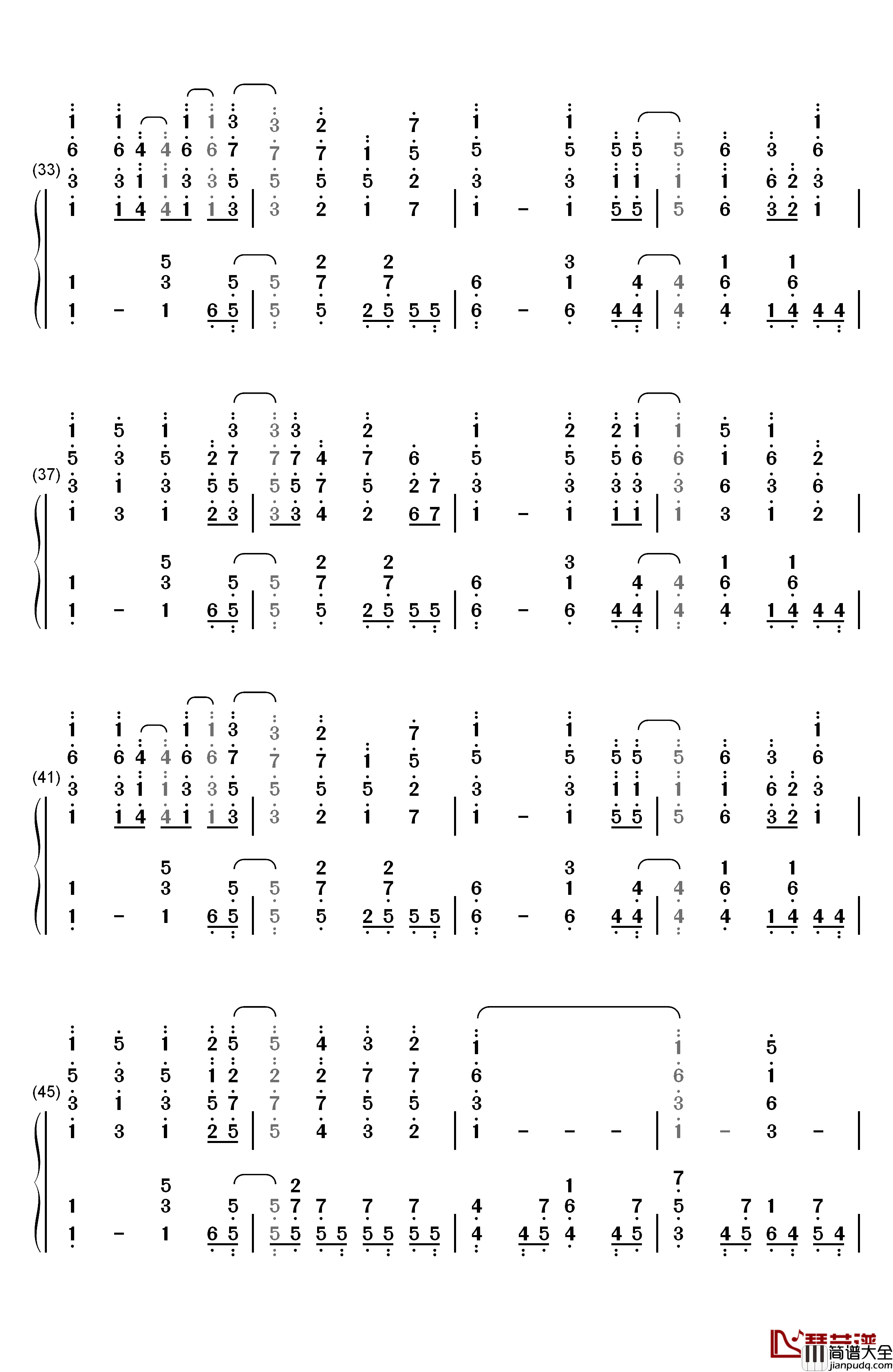 World_Étude钢琴简谱_数字双手_阿尔泰尔（CV：丰崎爱生）