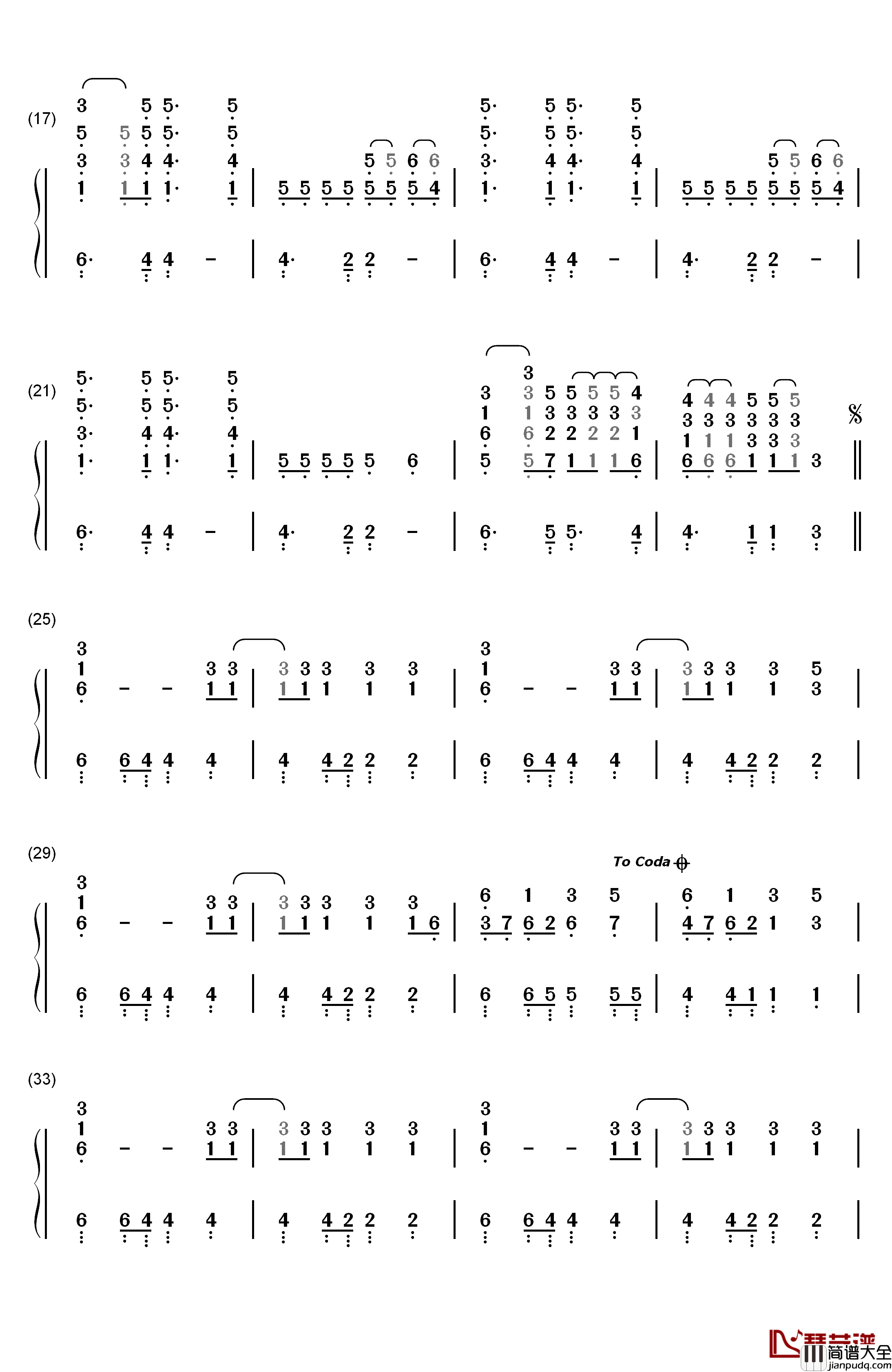 Backstabber钢琴简谱_数字双手_Kesha