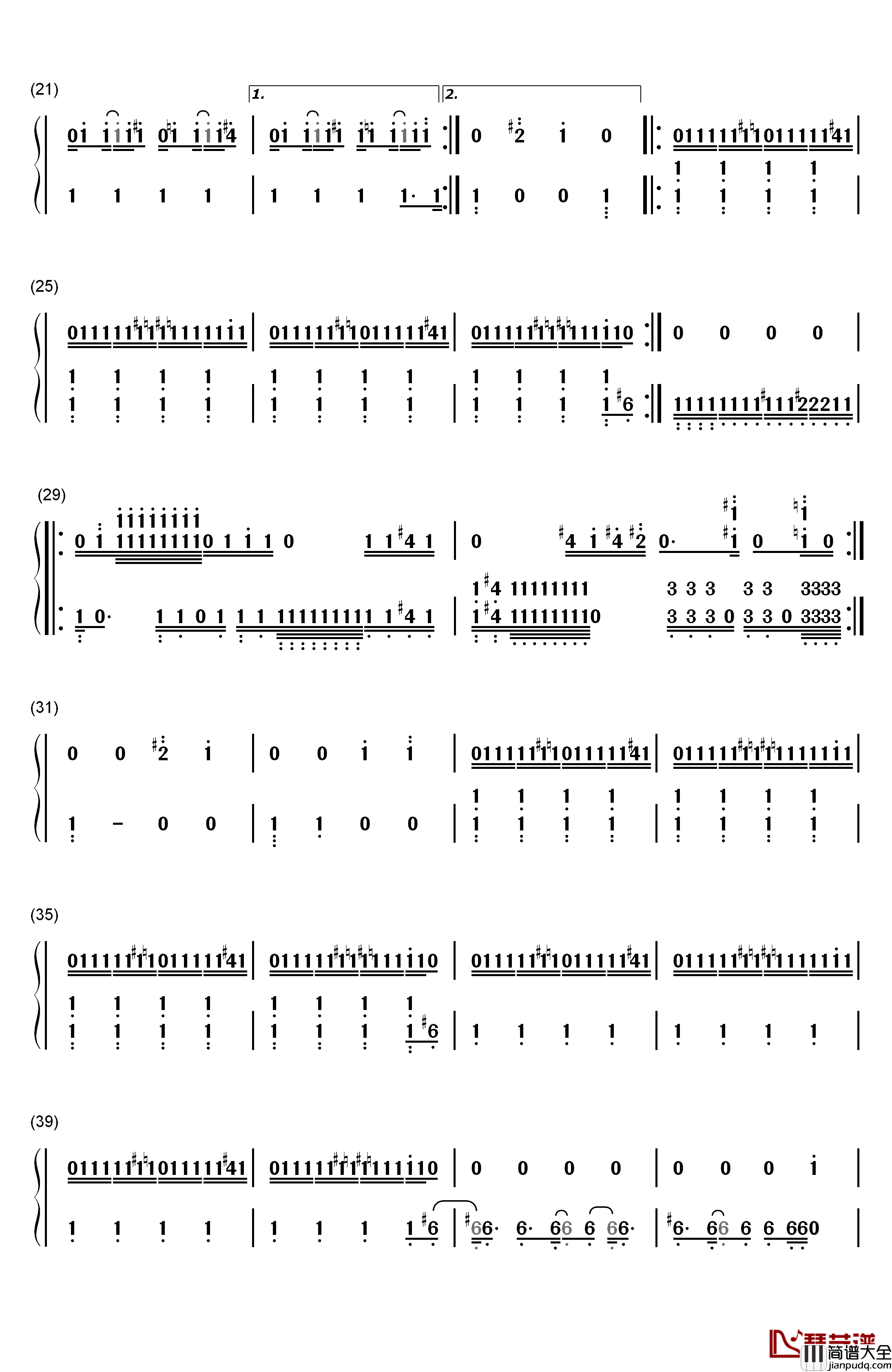 MY_NAME_IS_SKRILLEX钢琴简谱_数字双手_Skrillex