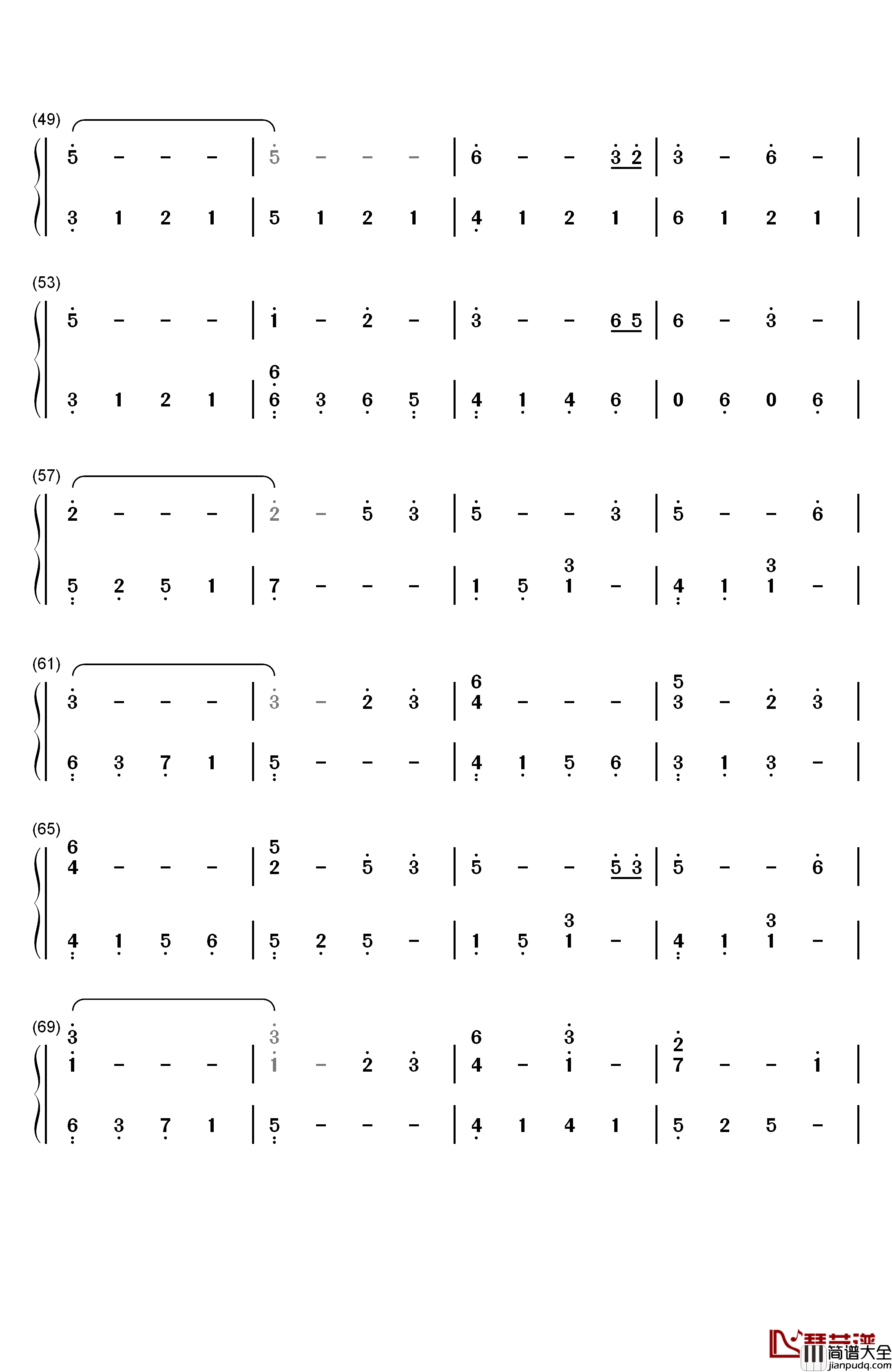 露を吸う群钢琴简谱_数字双手_増田俊郎