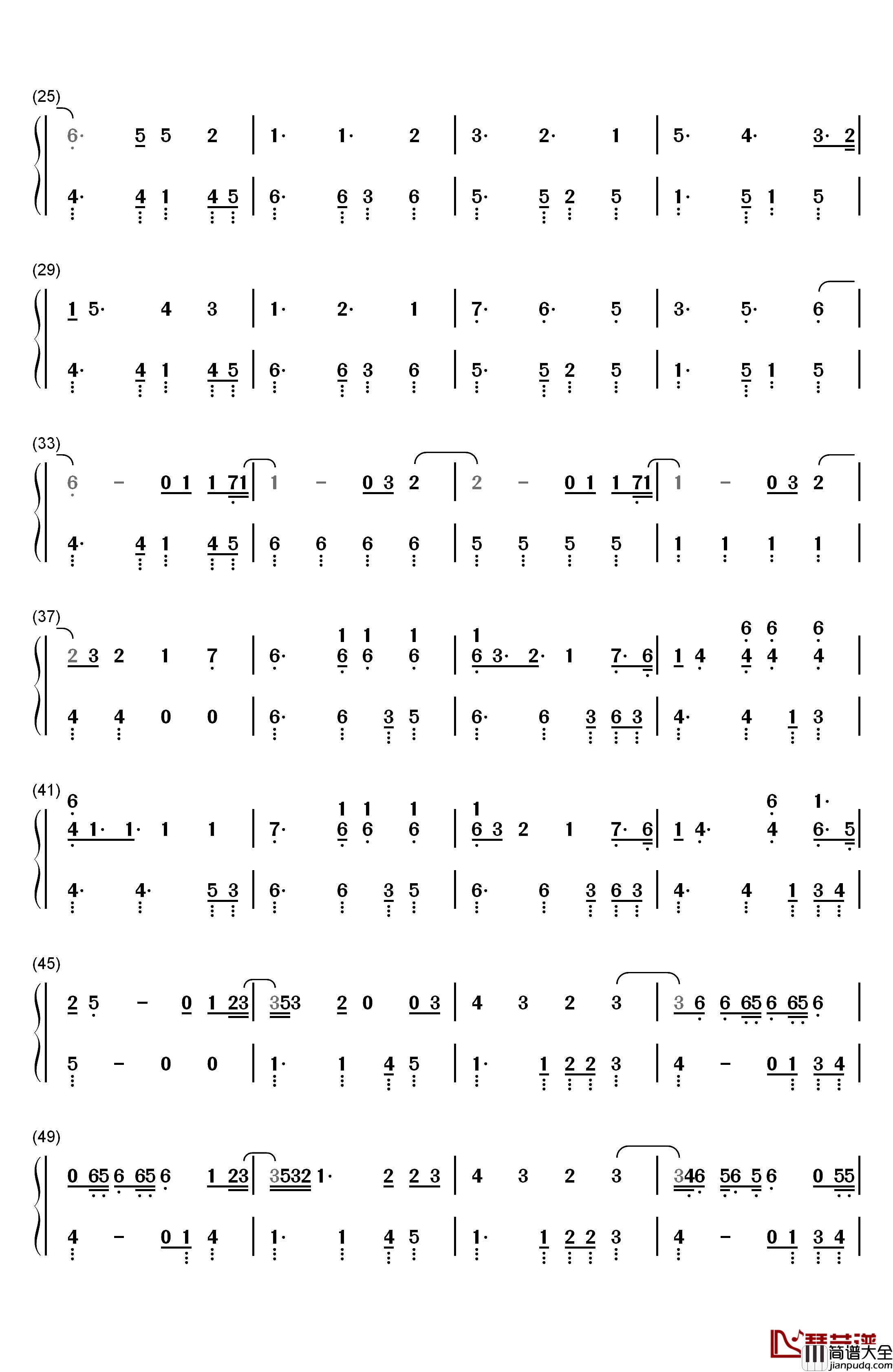 Thunderclouds钢琴简谱_数字双手_LSD