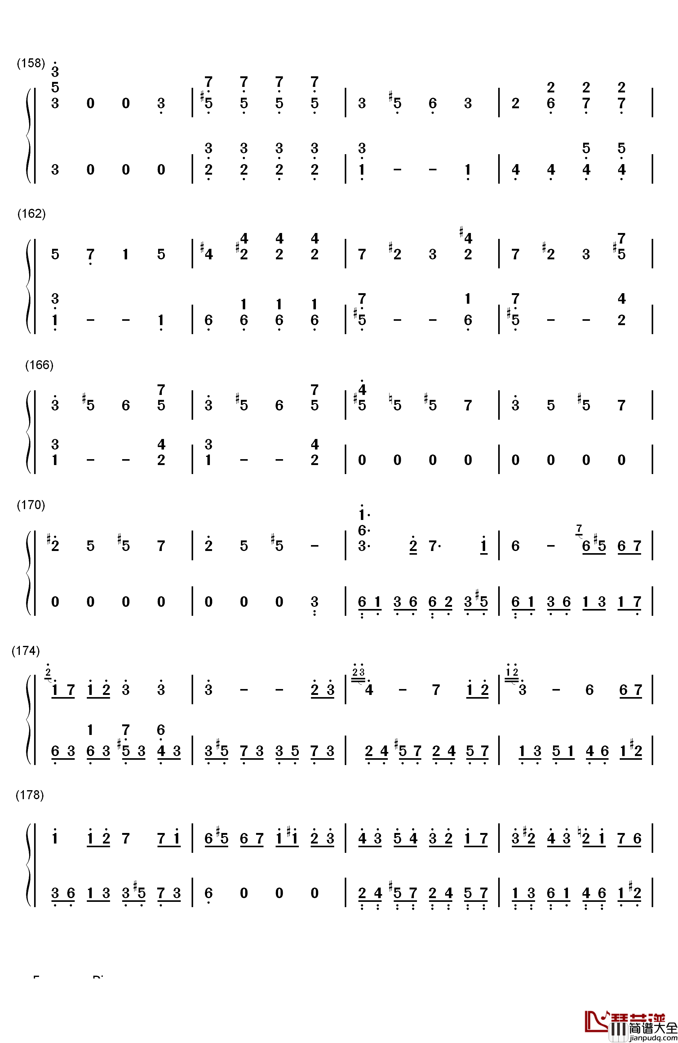 悲怆钢琴简谱_数字双手_贝多芬