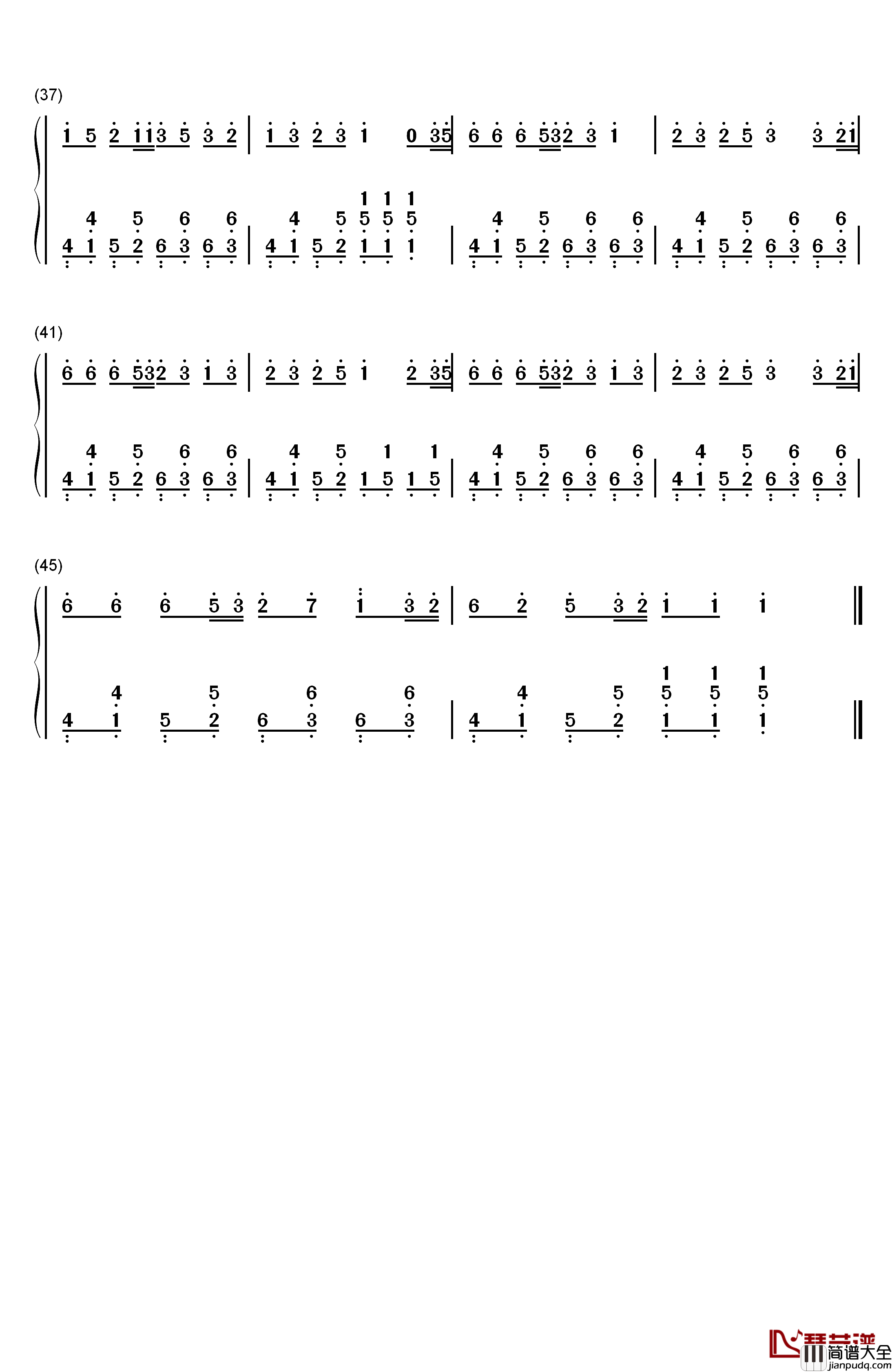 ウミユリ海底譚钢琴简谱_数字双手_初音ミク