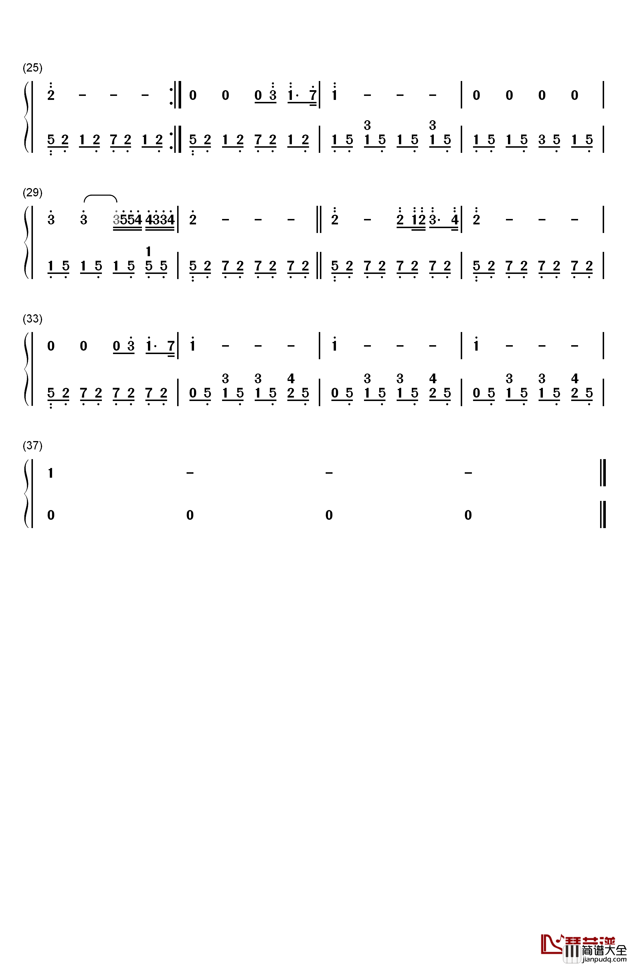 Love_is_blue钢琴简谱_数字双手_未知