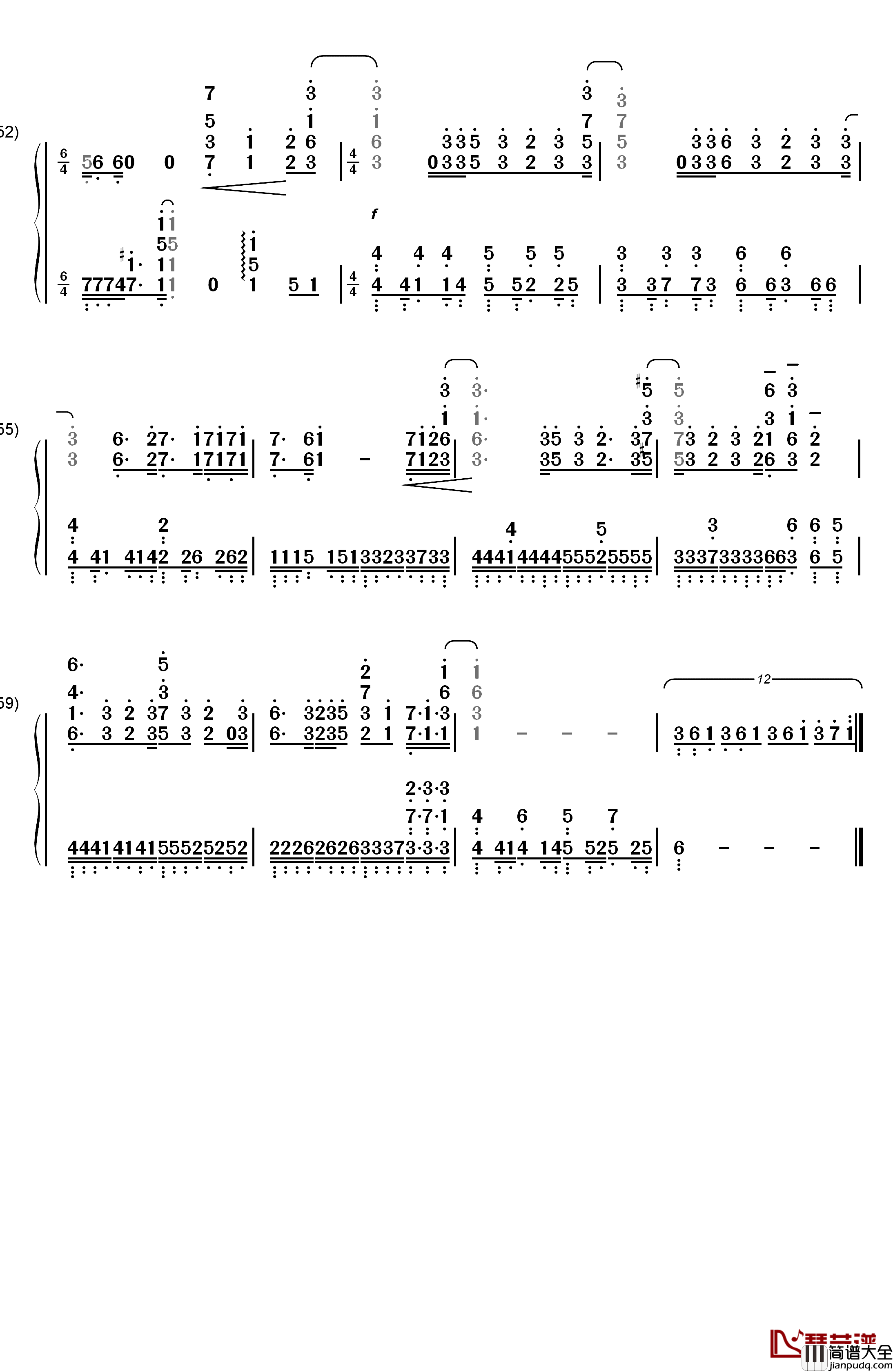 Medley钢琴简谱_数字双手_Aimer