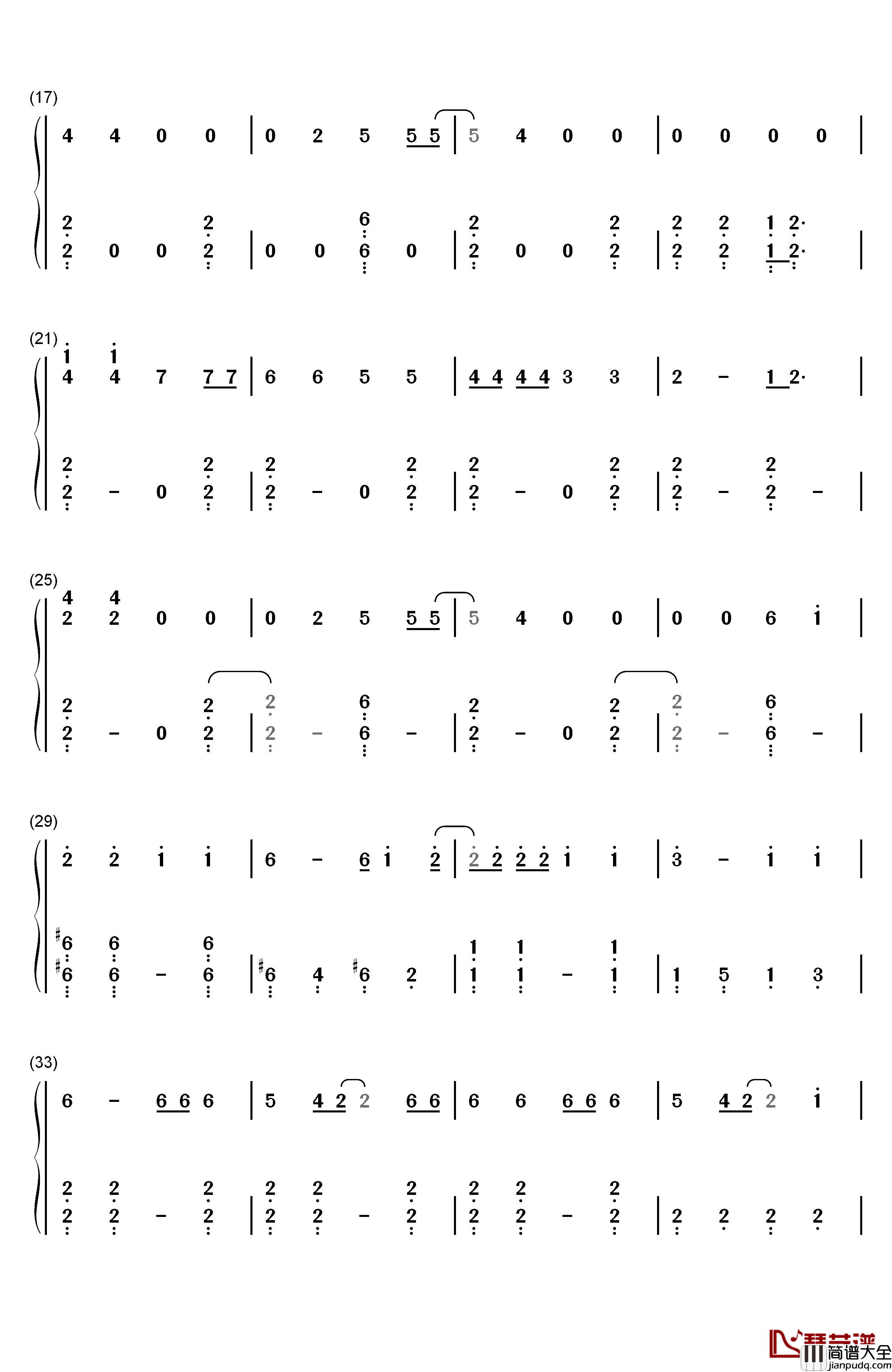 History钢琴简谱_数字双手_EXO