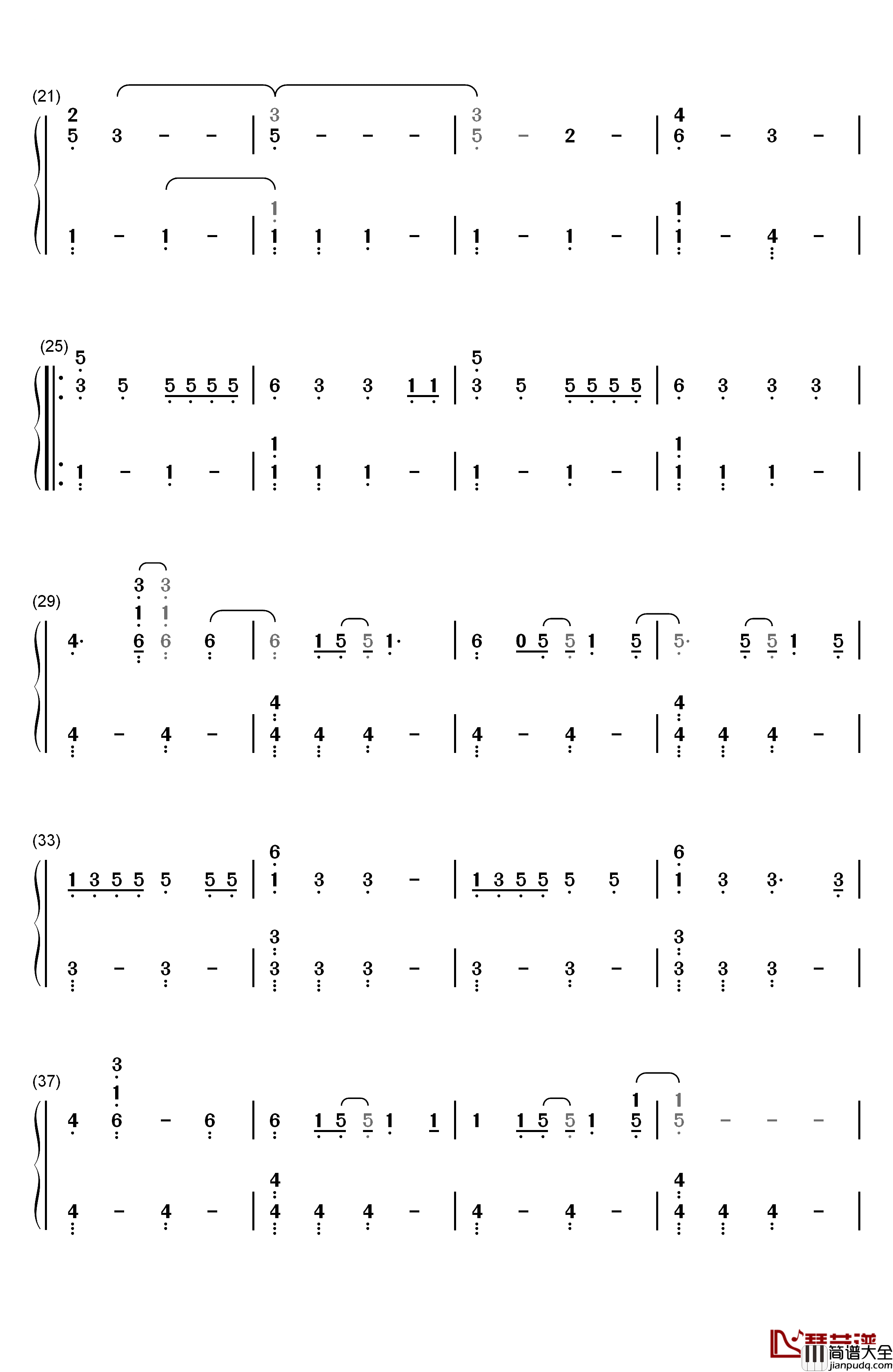 Begin_Again钢琴简谱_数字双手_Taylor_Swift