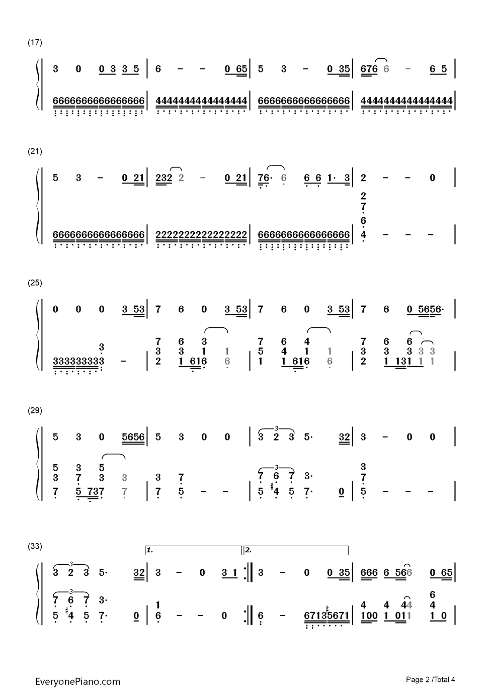 Honeymoon钢琴简谱_数字双手_Lana_Del_Rey