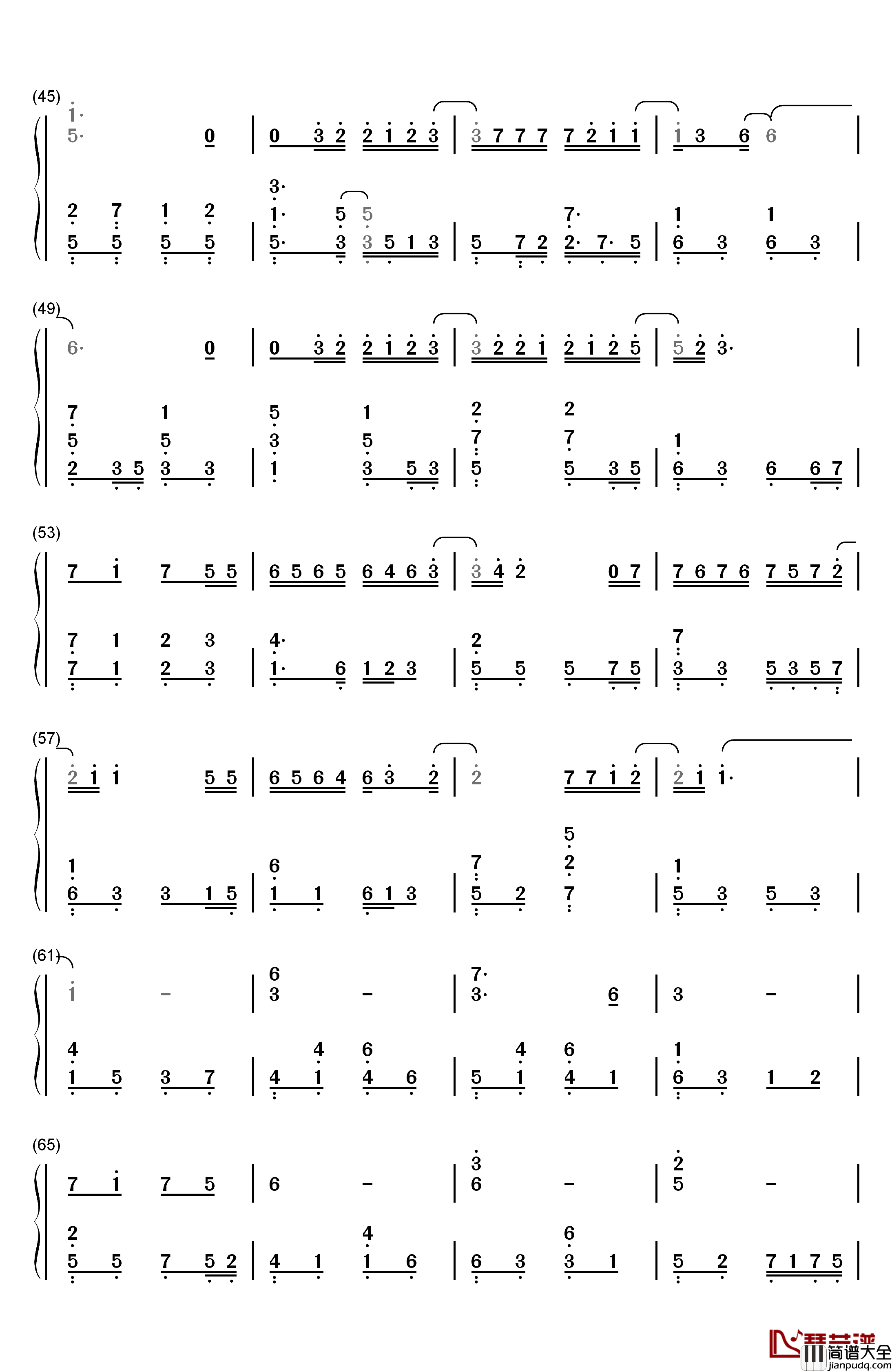 绅士钢琴简谱_数字双手_薛之谦