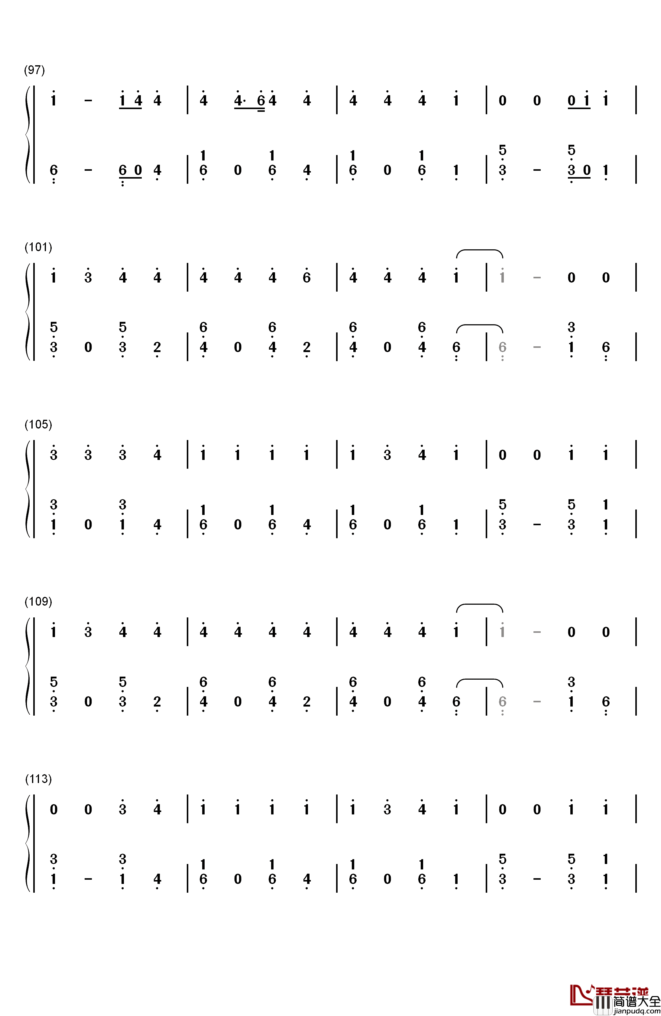 Bella钢琴简谱_数字双手_Wolfine