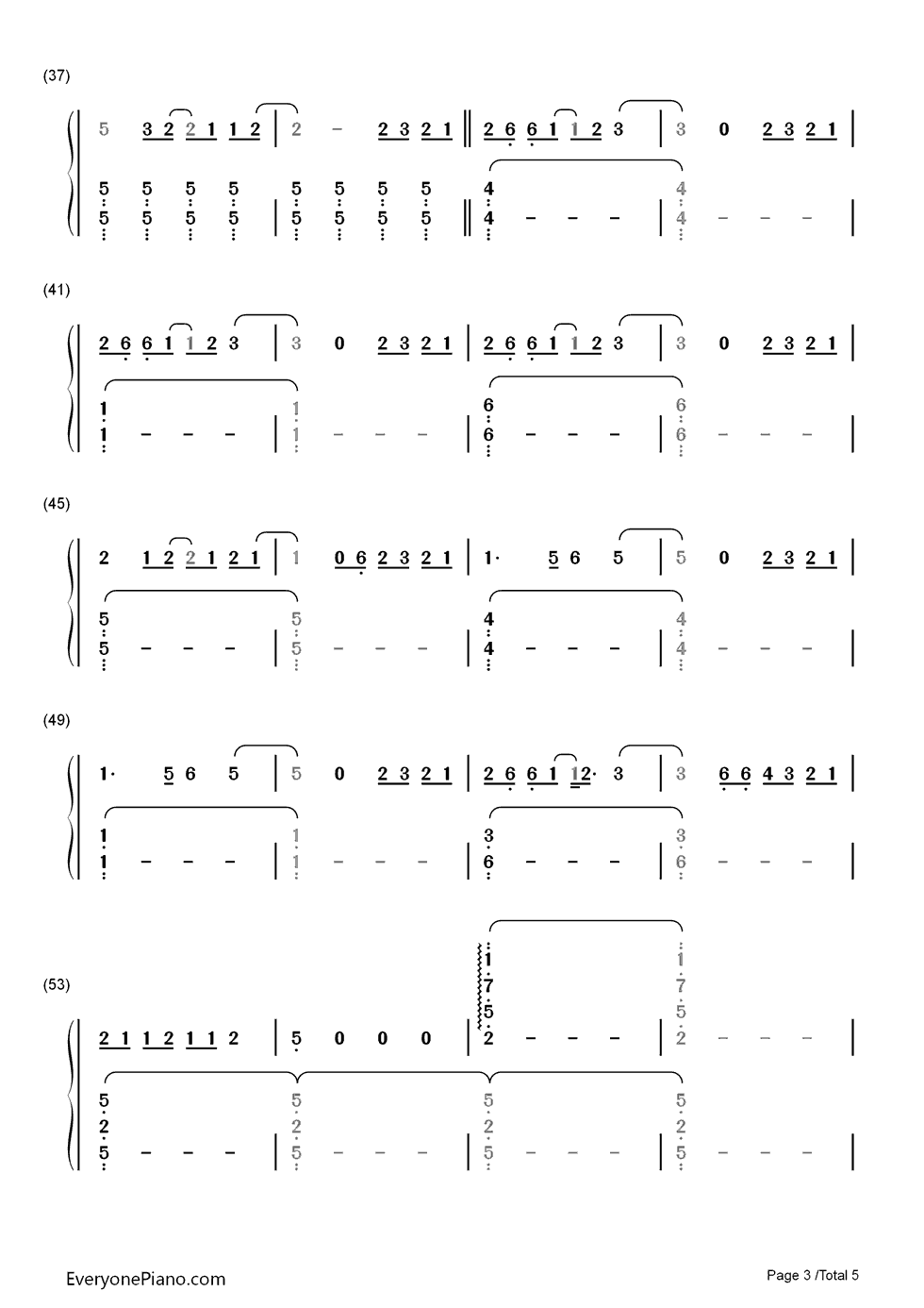 Believe钢琴简谱_数字双手_Mumford_&_Sons