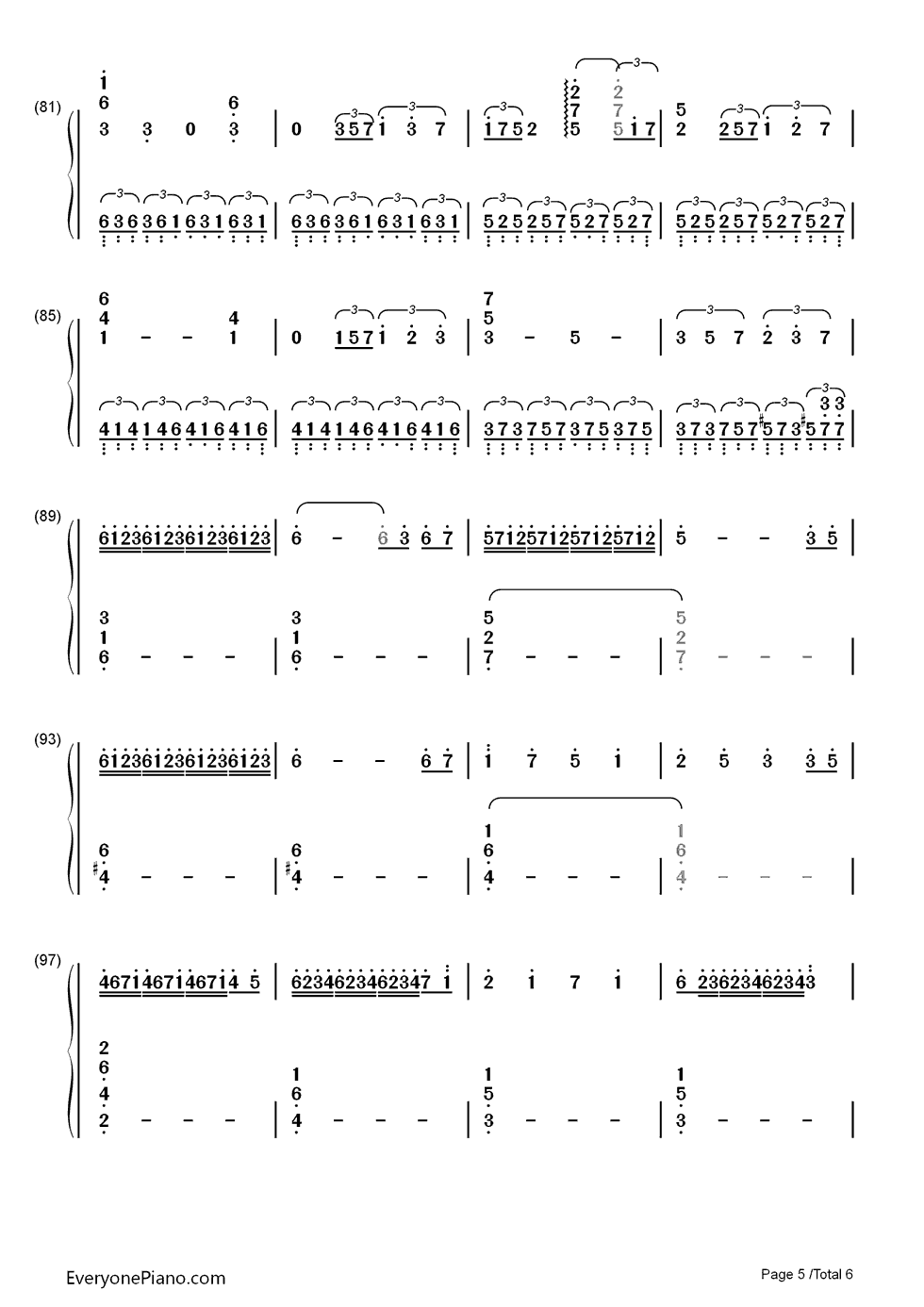 Moonlit_Night钢琴简谱_数字双手_林ゆうき