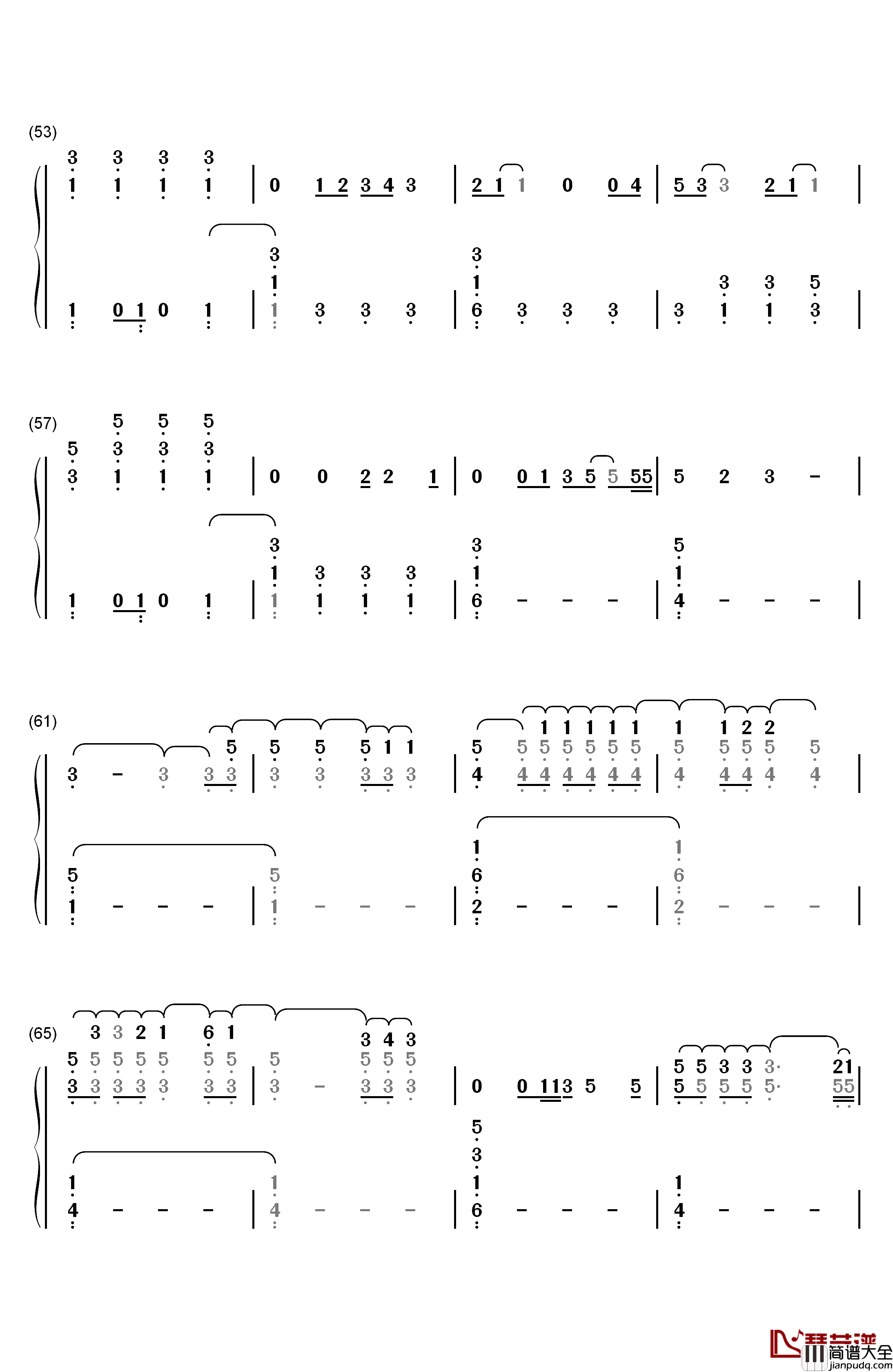 U.N.I.钢琴简谱_数字双手_Ed_Sheeran