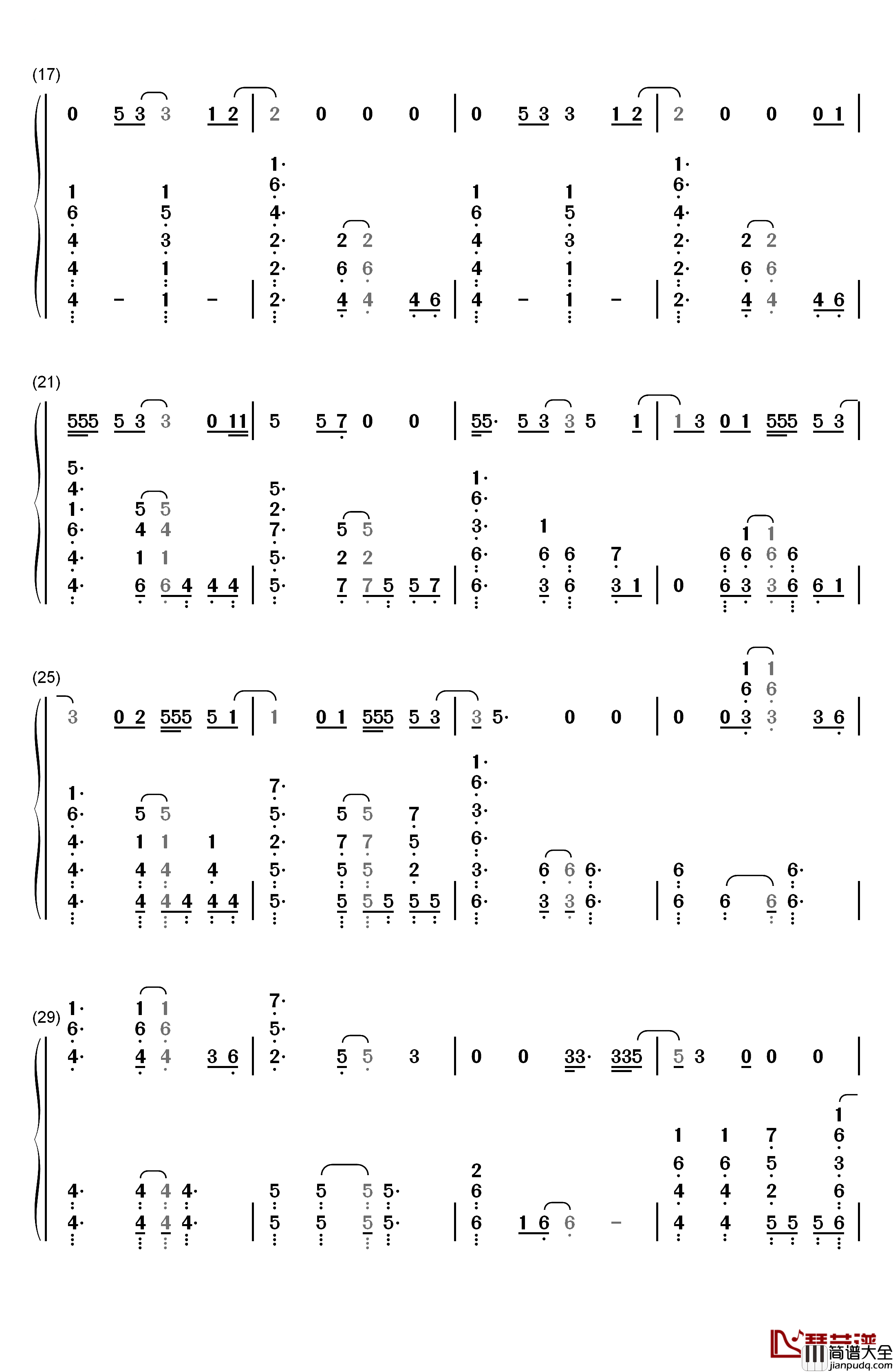 Running_Up_That_Hill钢琴简谱_数字双手_Kate_Bush