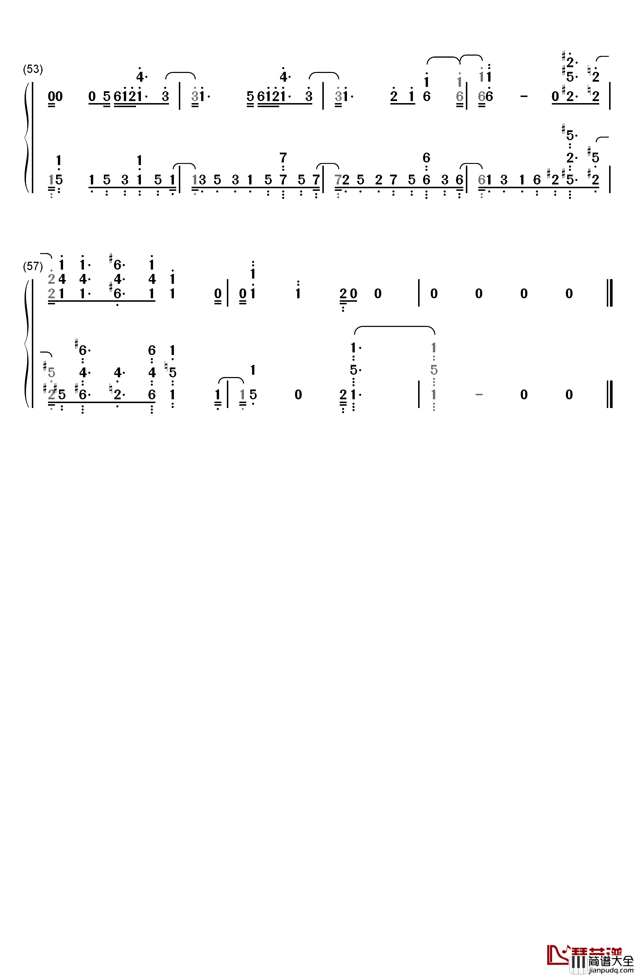 Tomorrow钢琴简谱_数字双手_Machico