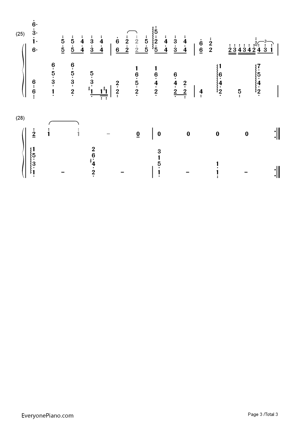 那个男人钢琴简谱_数字双手_杨宗纬__玄彬