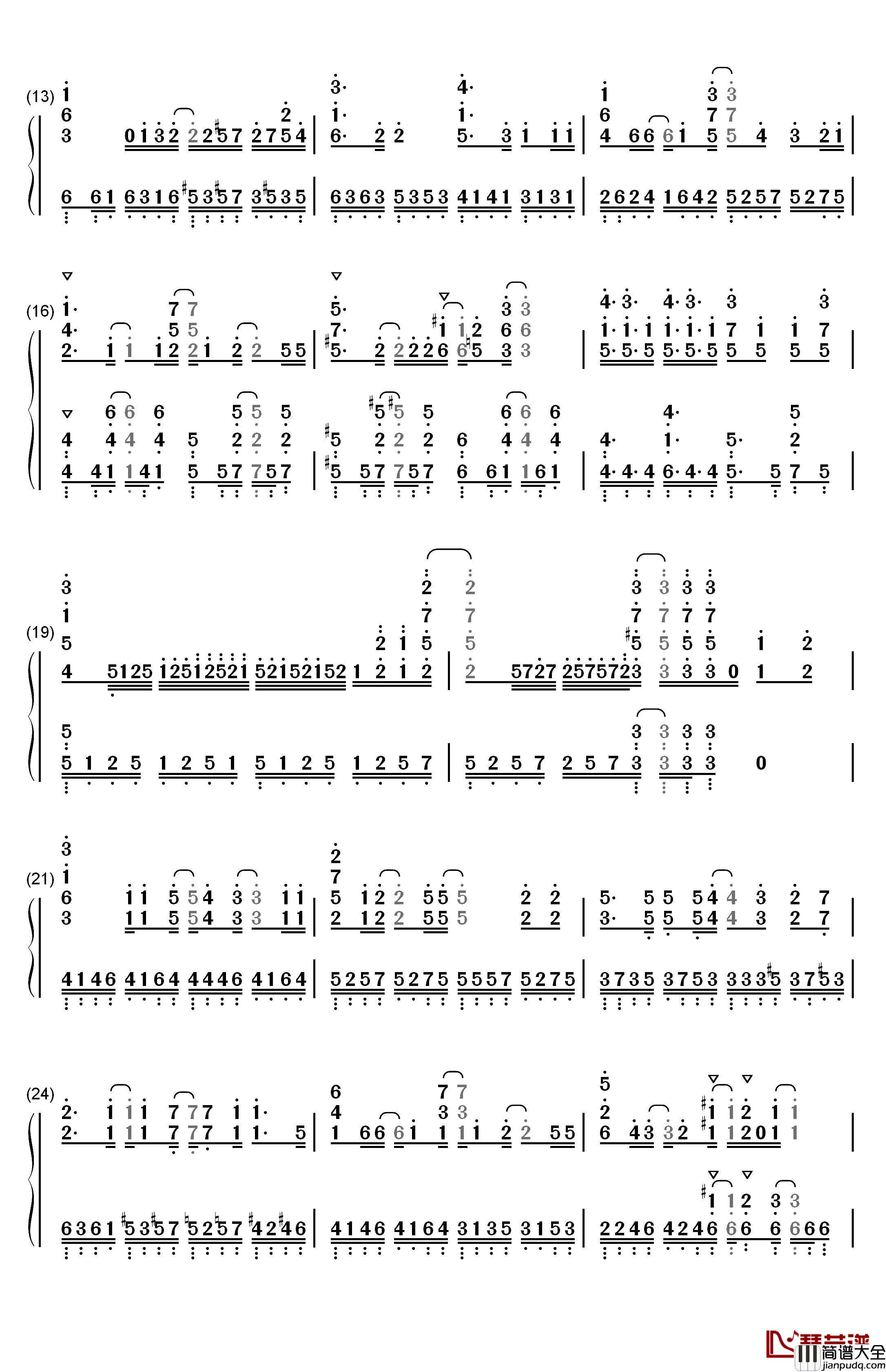 明日の君さえいればいい钢琴简谱_数字双手_Choucho