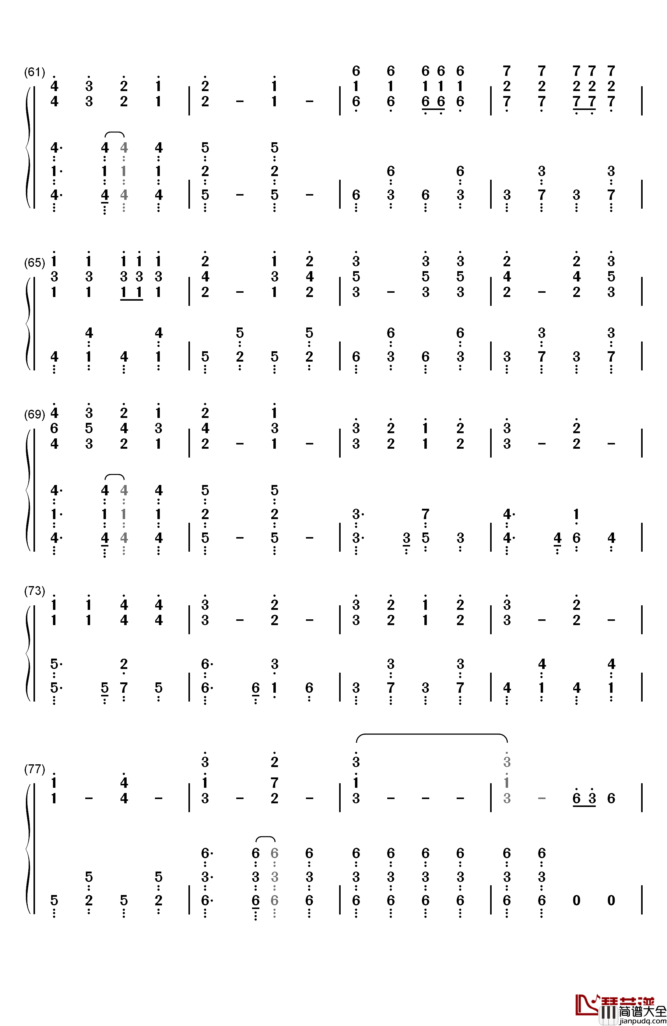 Los!_Los!_Los!钢琴简谱_数字双手_谭雅•提古雷查夫（CV：悠木碧）