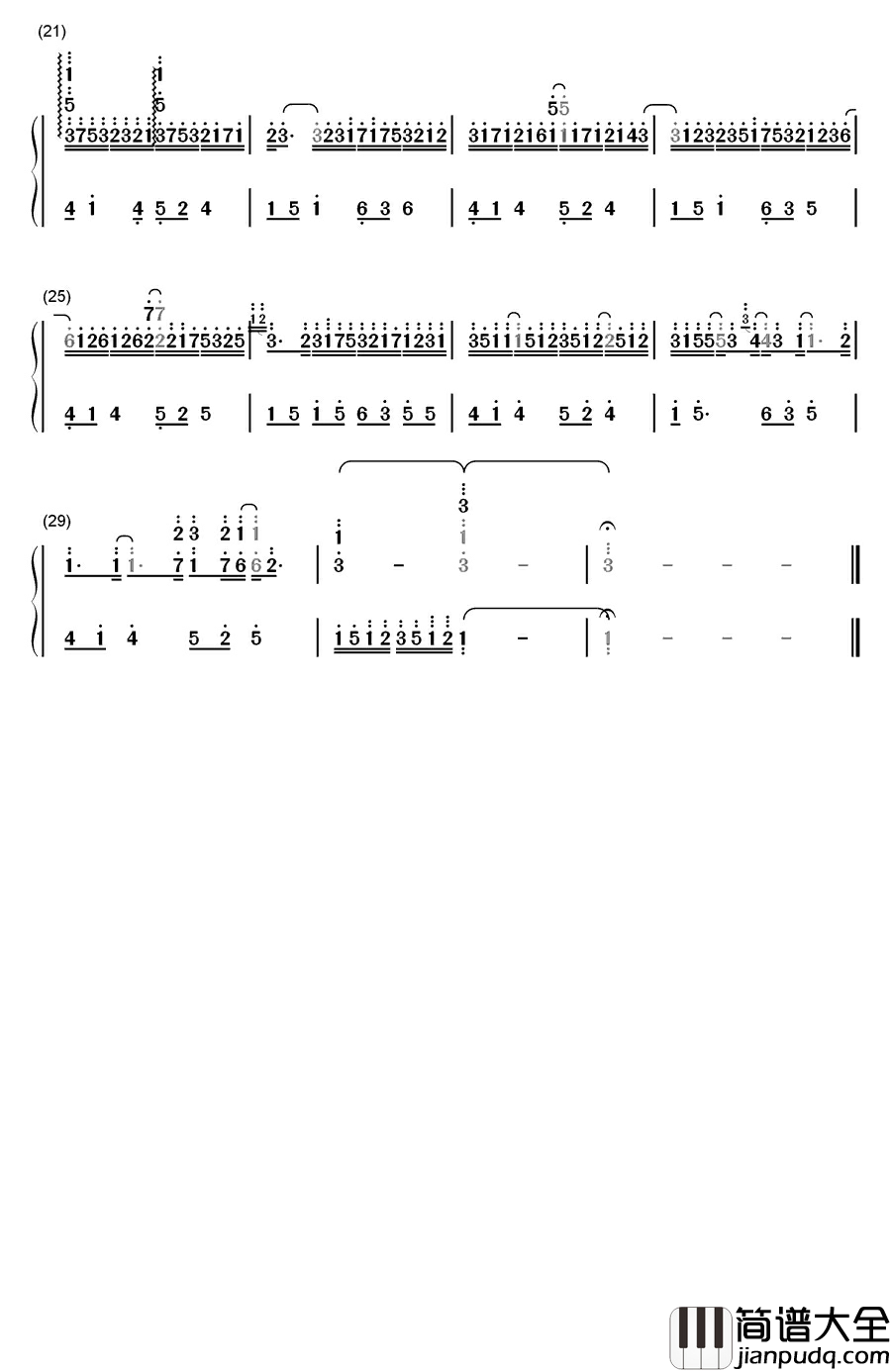 Our_Song钢琴简谱_数字双手_Taylor_Swift