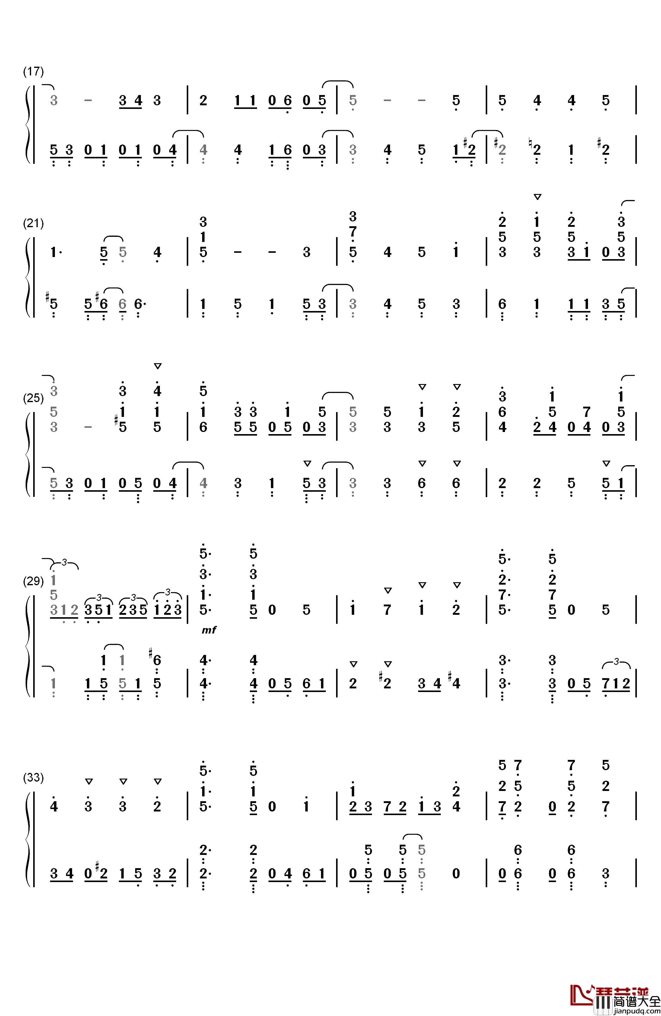 Bitter_Sweet_Harmony钢琴简谱_数字双手_中岛爱