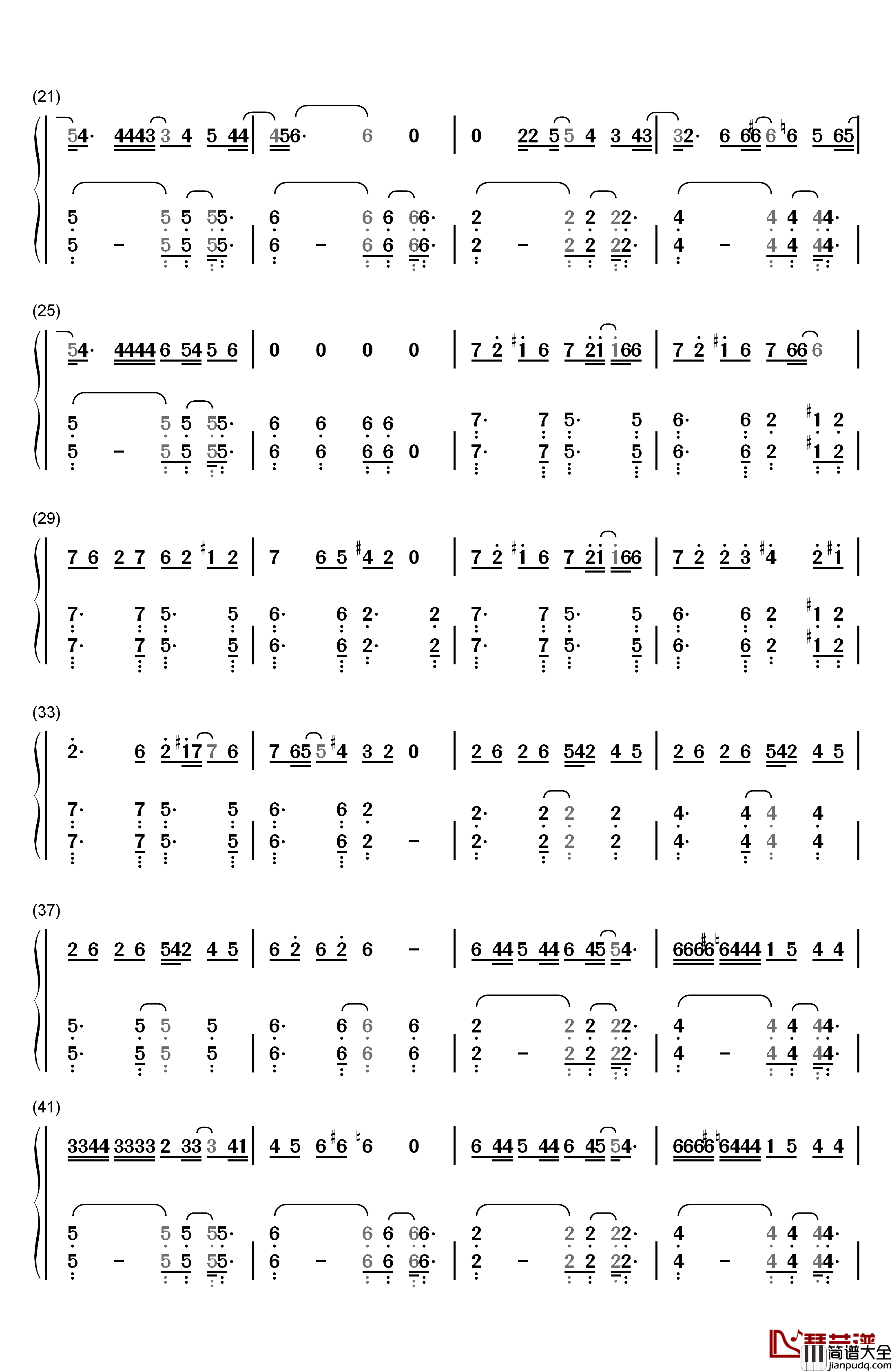 LOSER钢琴简谱_数字双手_米津玄师