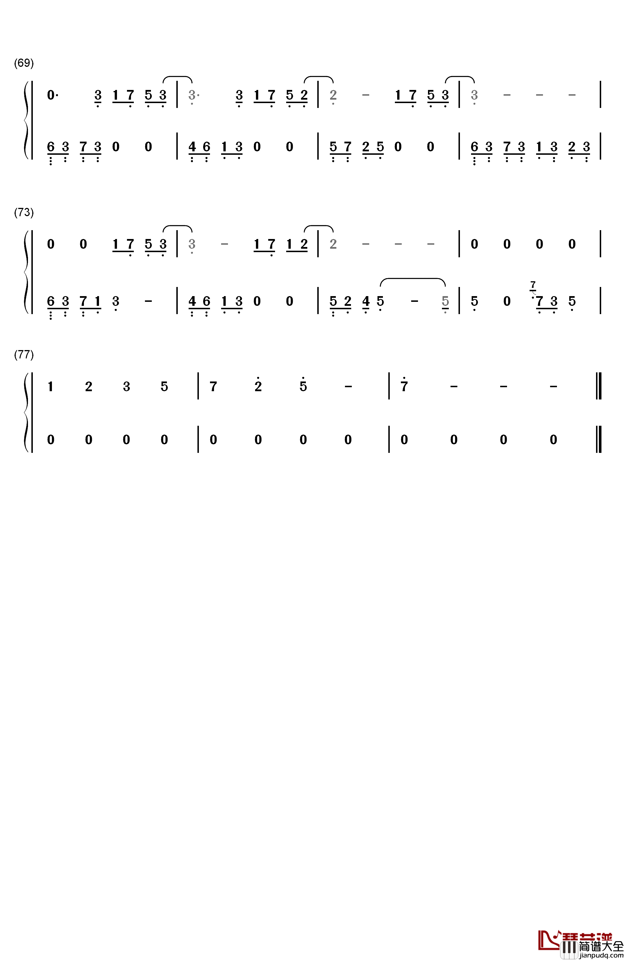 一天一天Day_by_Day钢琴简谱_数字双手_Big_Bang