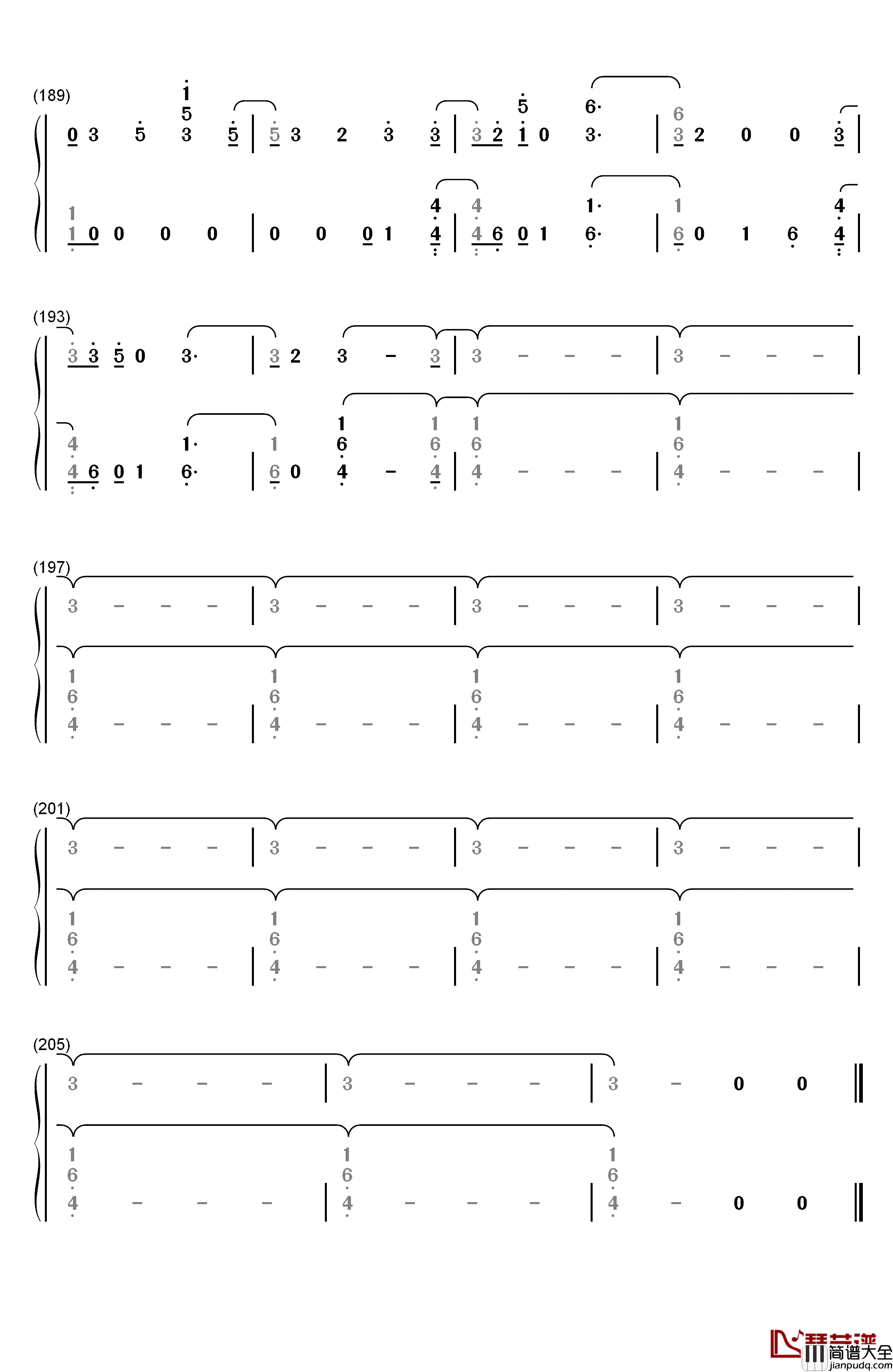 Sun_Comes_Up钢琴简谱_数字双手_Rudimental_James_Arthur