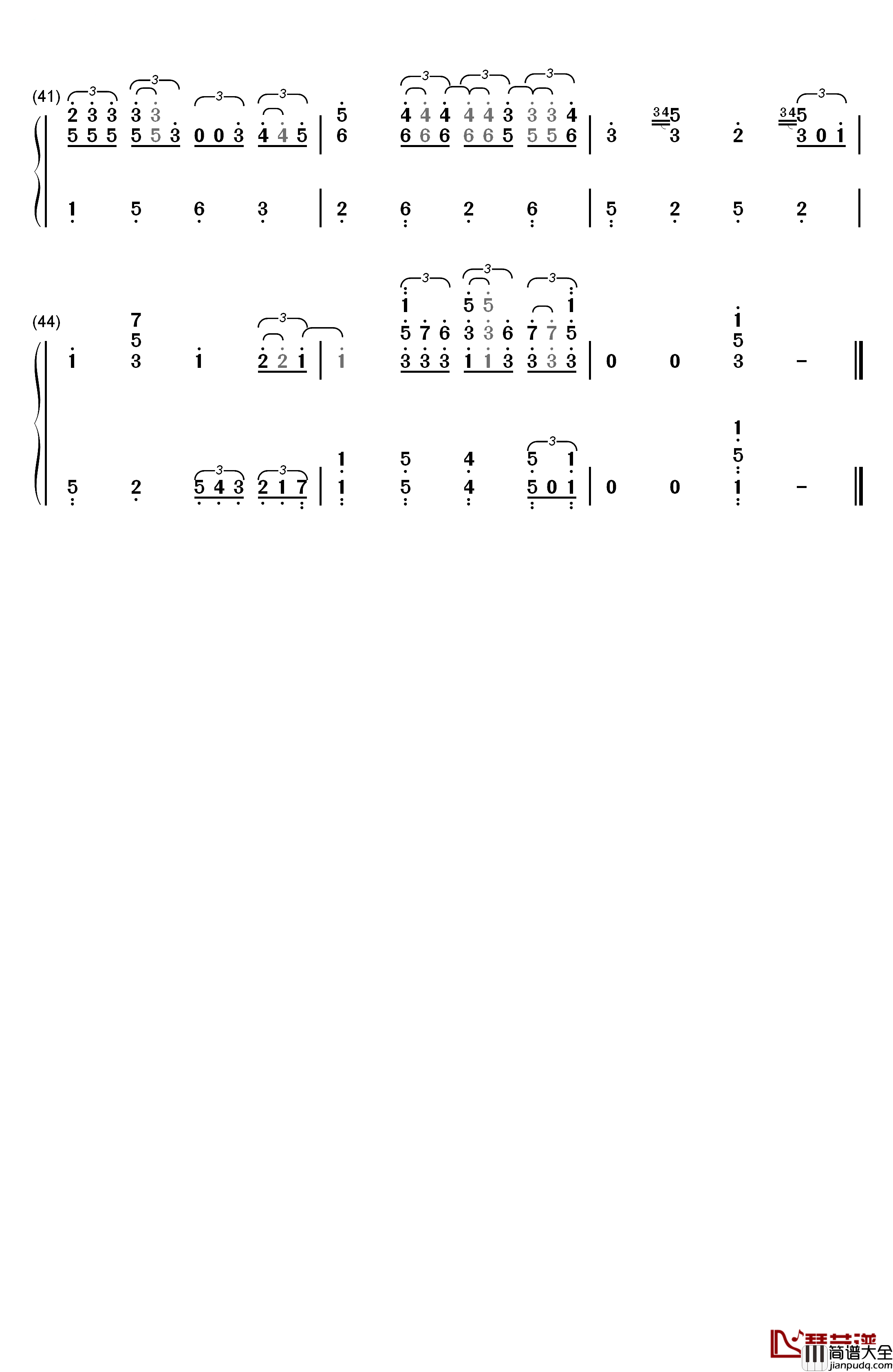 实现梦想的哆啦A梦钢琴简谱_数字双手_黑须克彦