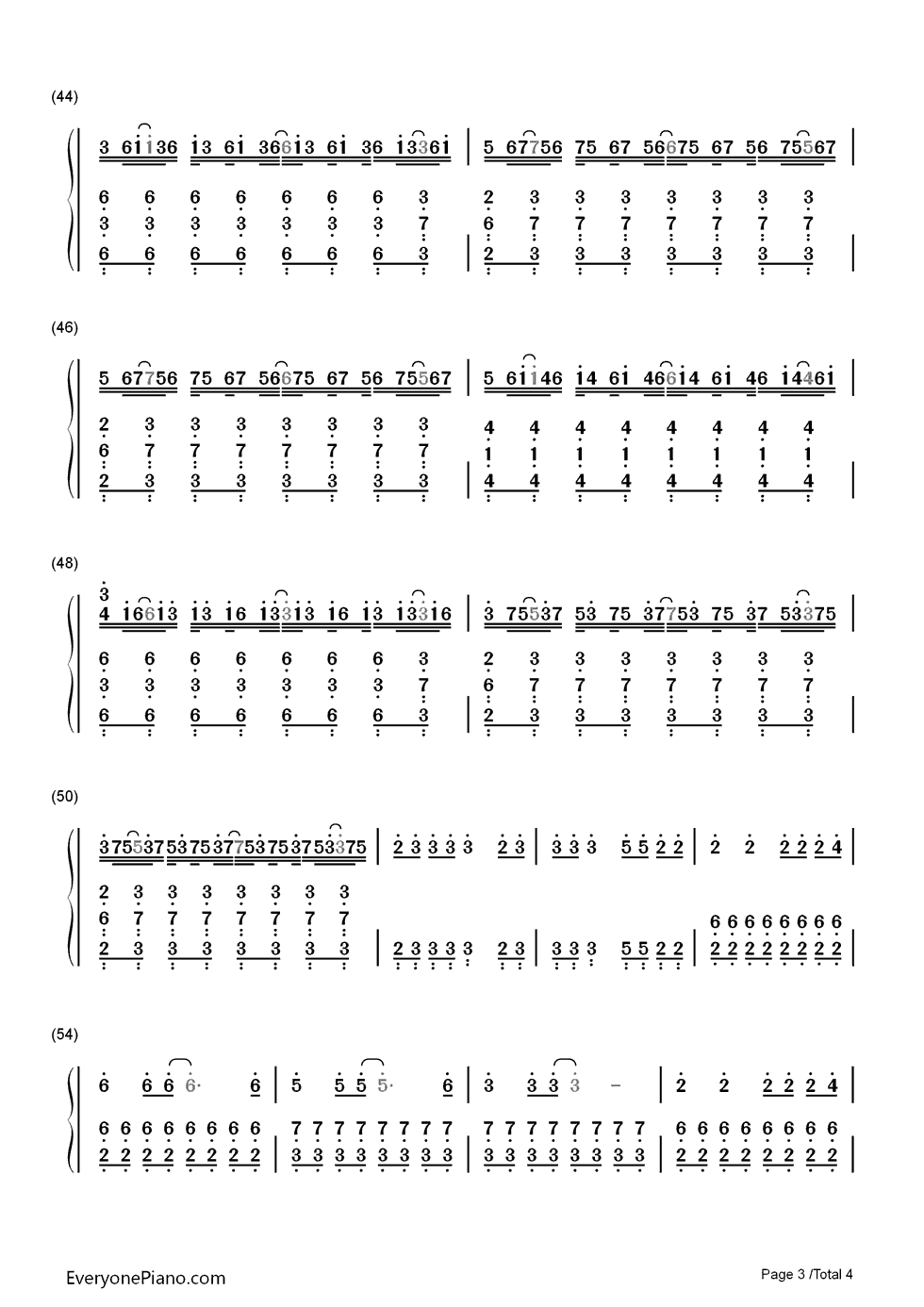 Amerika钢琴简谱_数字双手_Rammstein