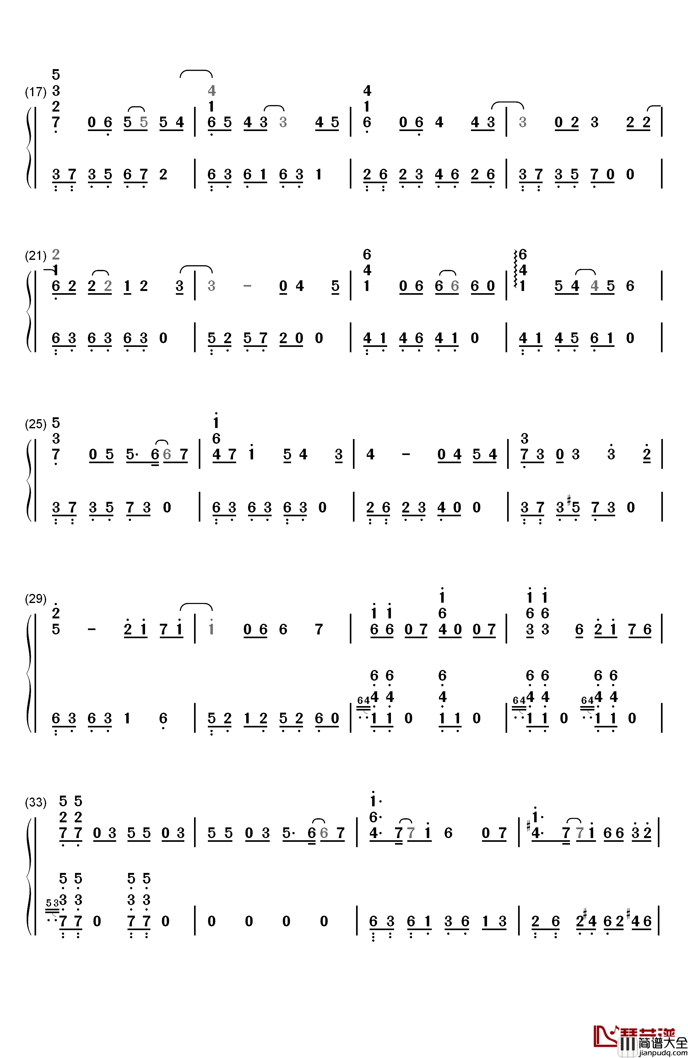 渐渐被你吸引钢琴简谱_数字双手_FIELD_OF_VIEW