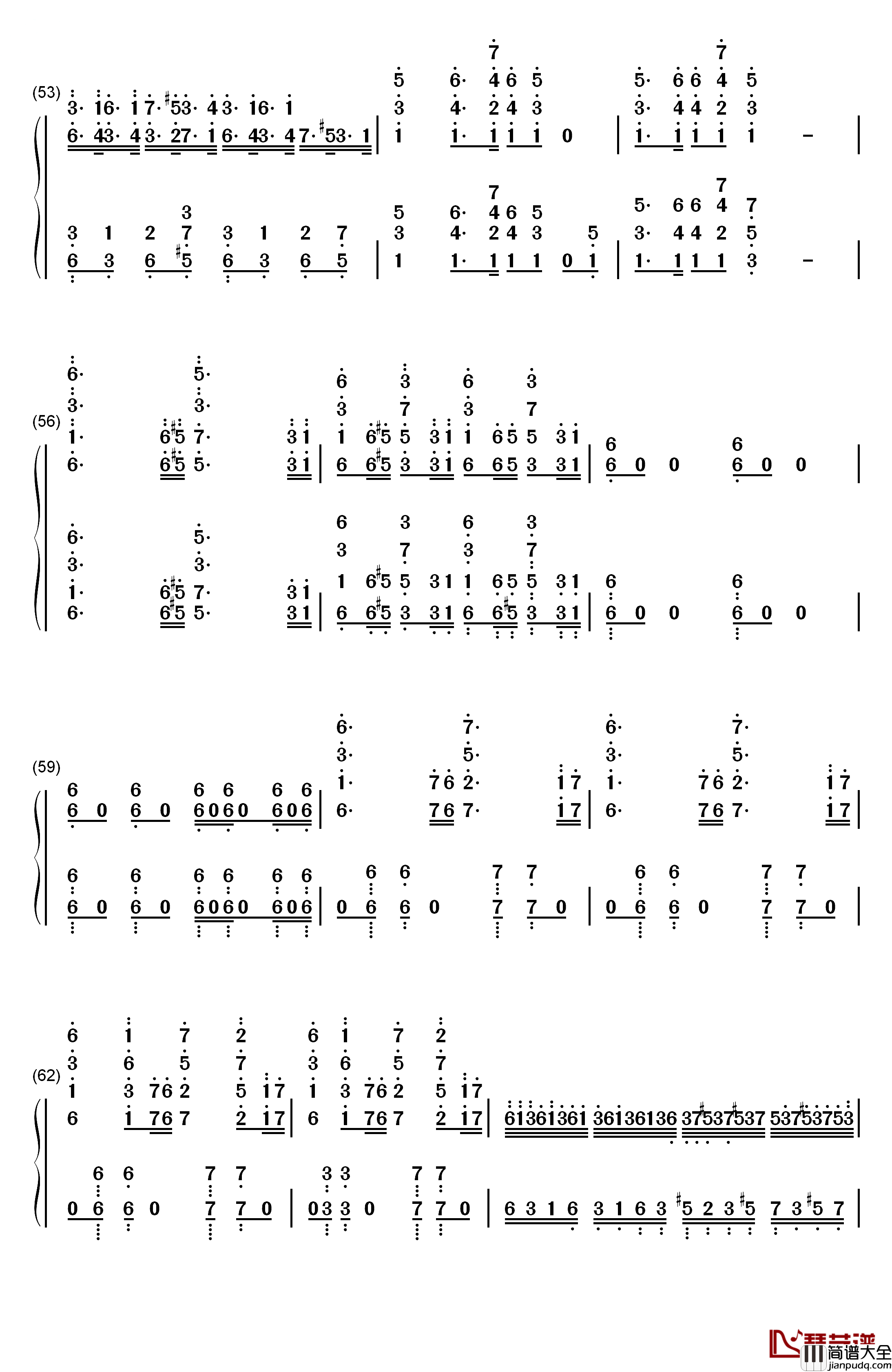 葛里格钢琴协奏曲钢琴简谱_数字双手_马克西姆