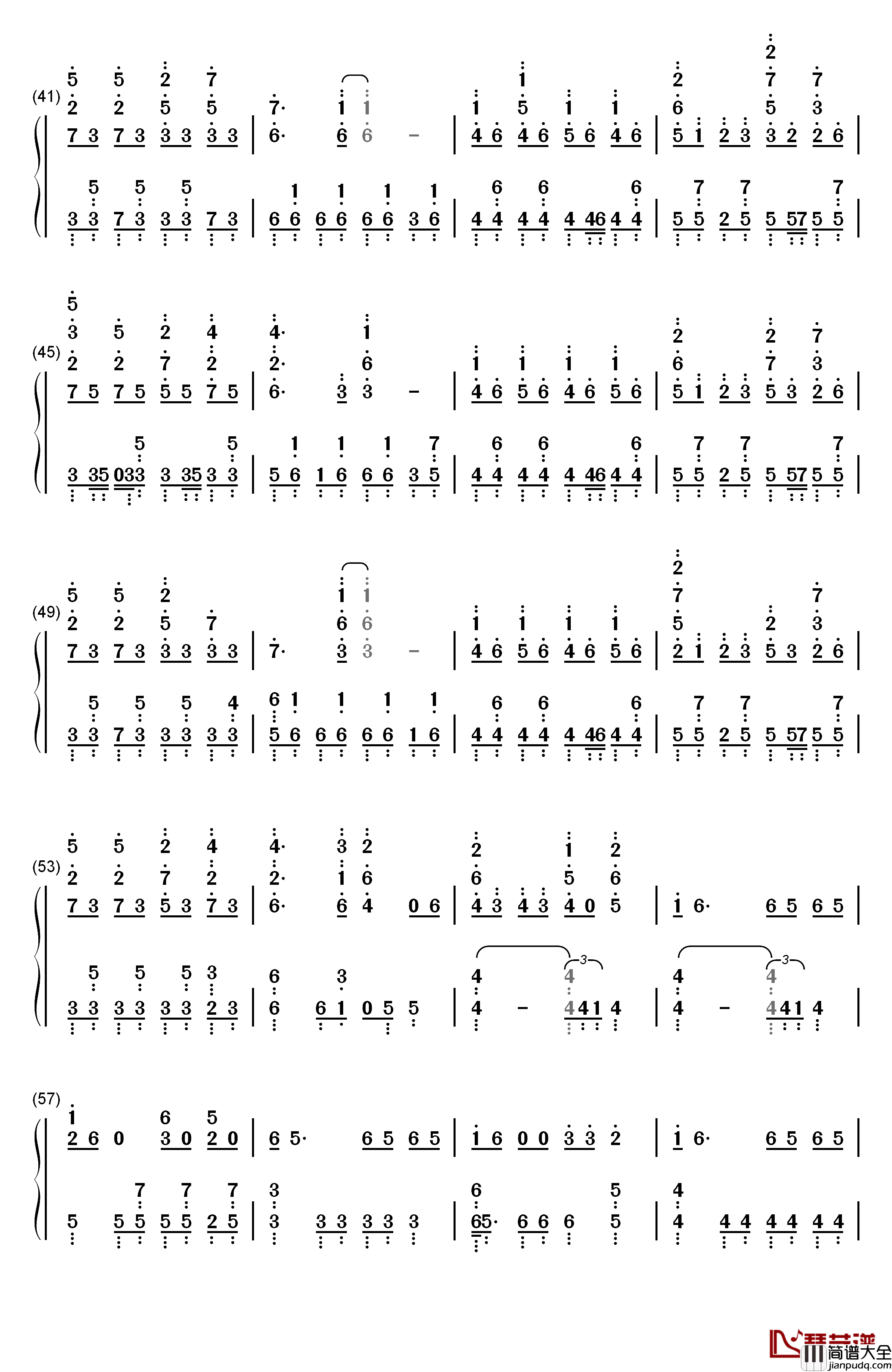 すーぱーぬこわーるど钢琴简谱_数字双手_IA