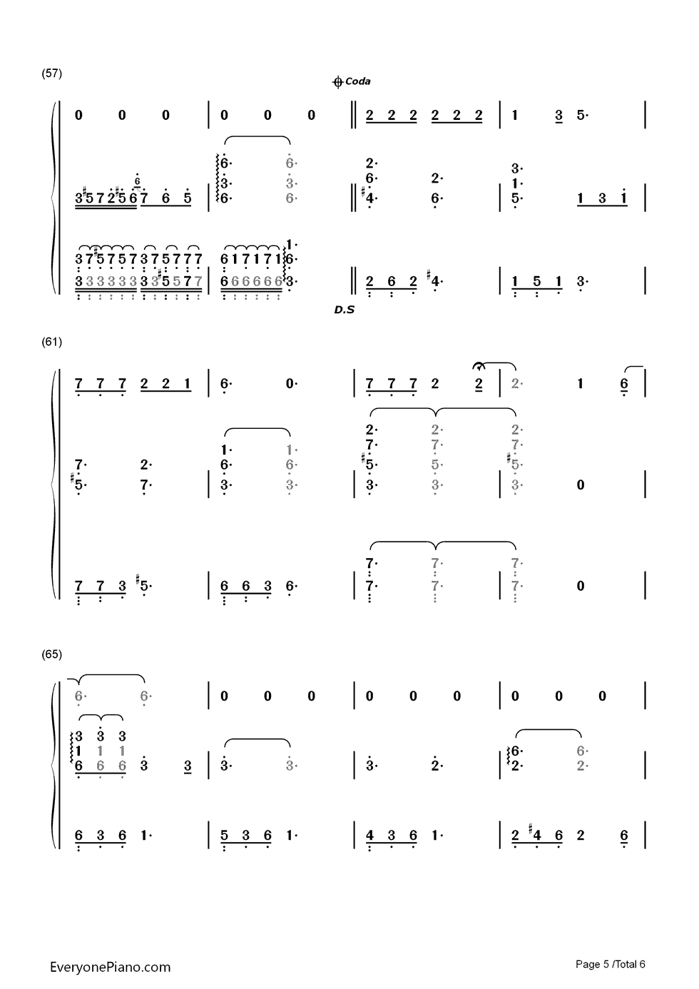 蝴蝶花钢琴简谱_数字双手_水木年华