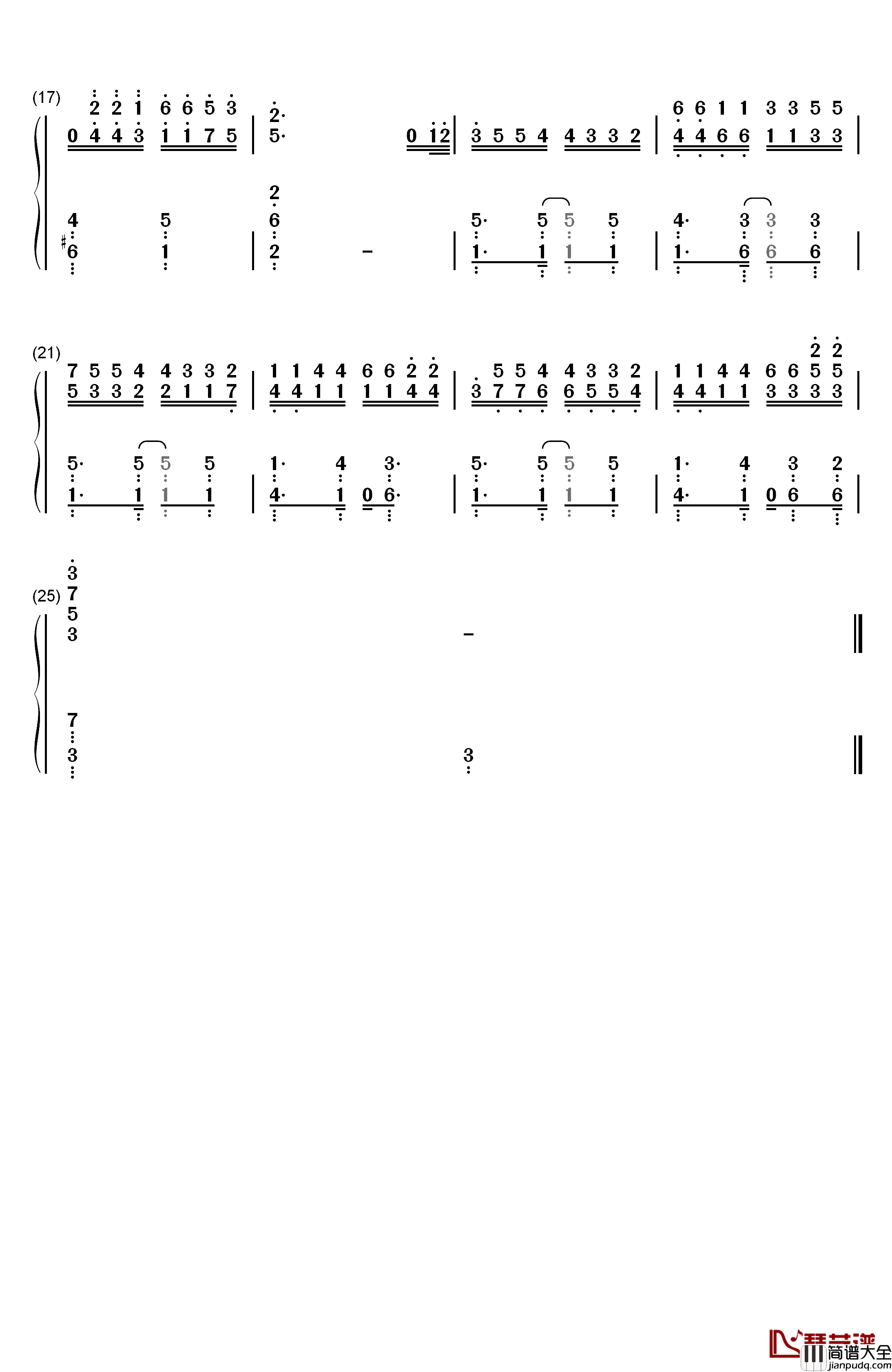 Twilight钢琴简谱_数字双手_Shirley._R