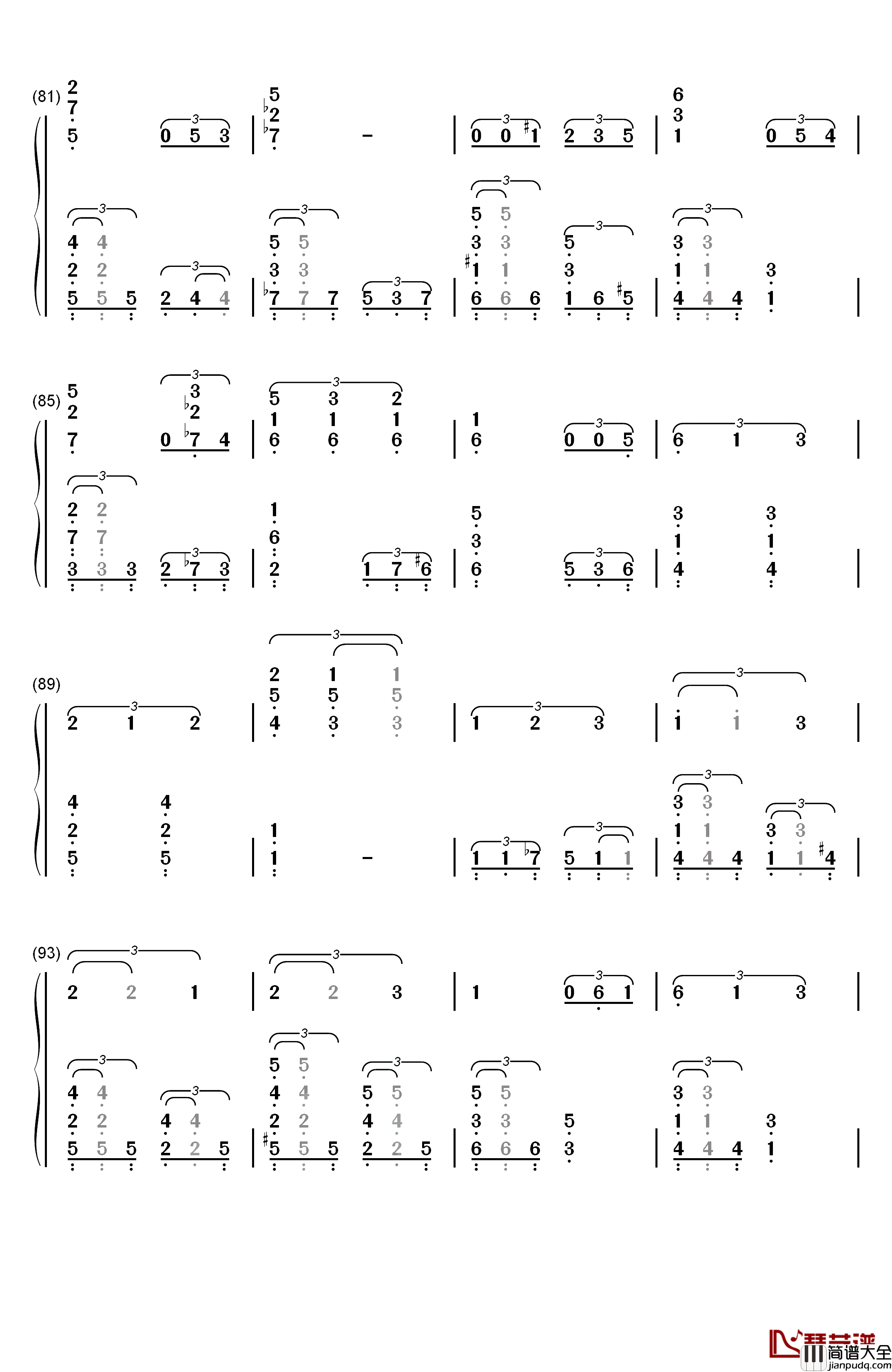 地球をあげる钢琴简谱_数字双手_LUMi_はるまきごはん