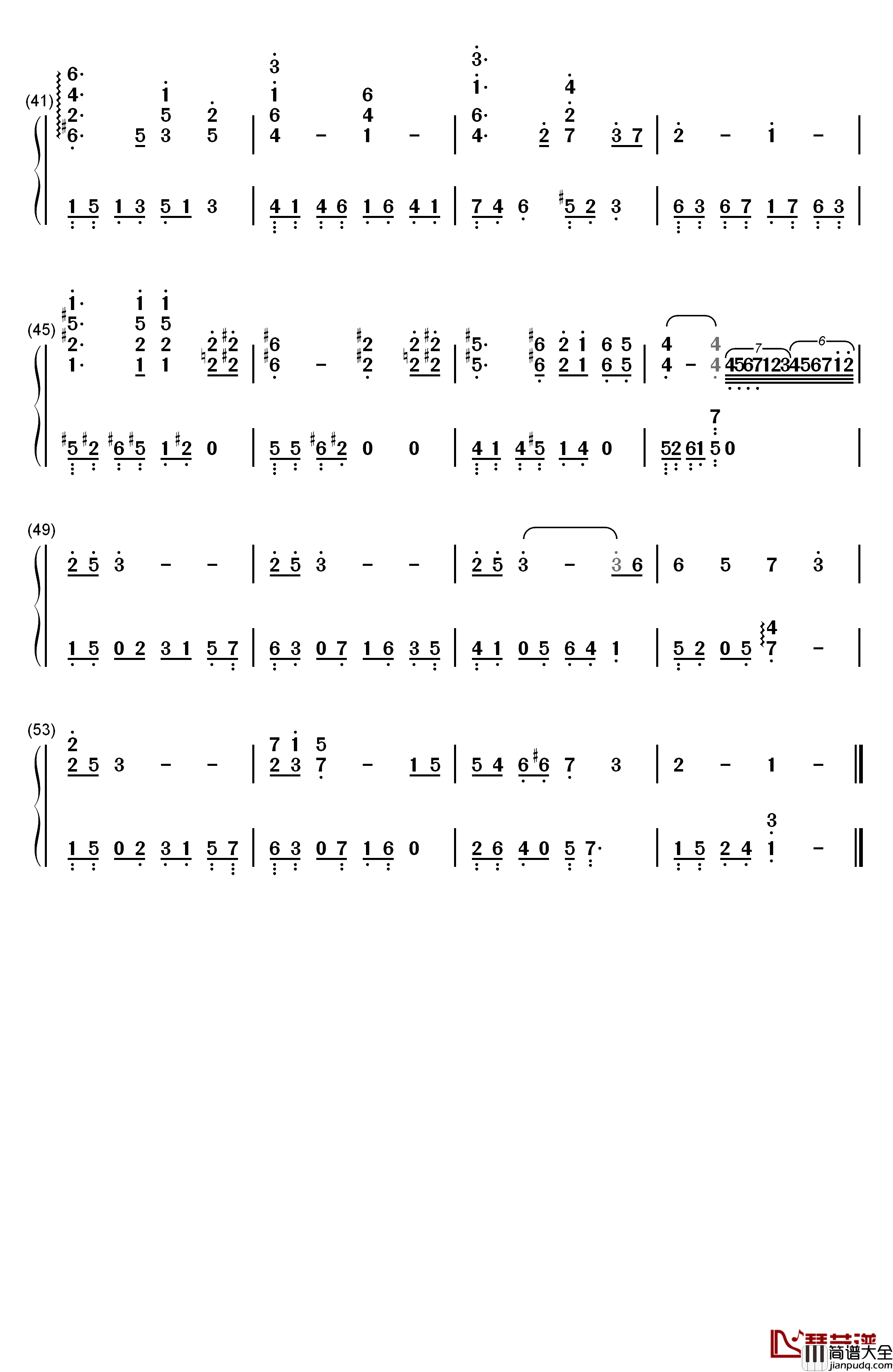 Love_Longin钢琴简谱_数字双手_未知