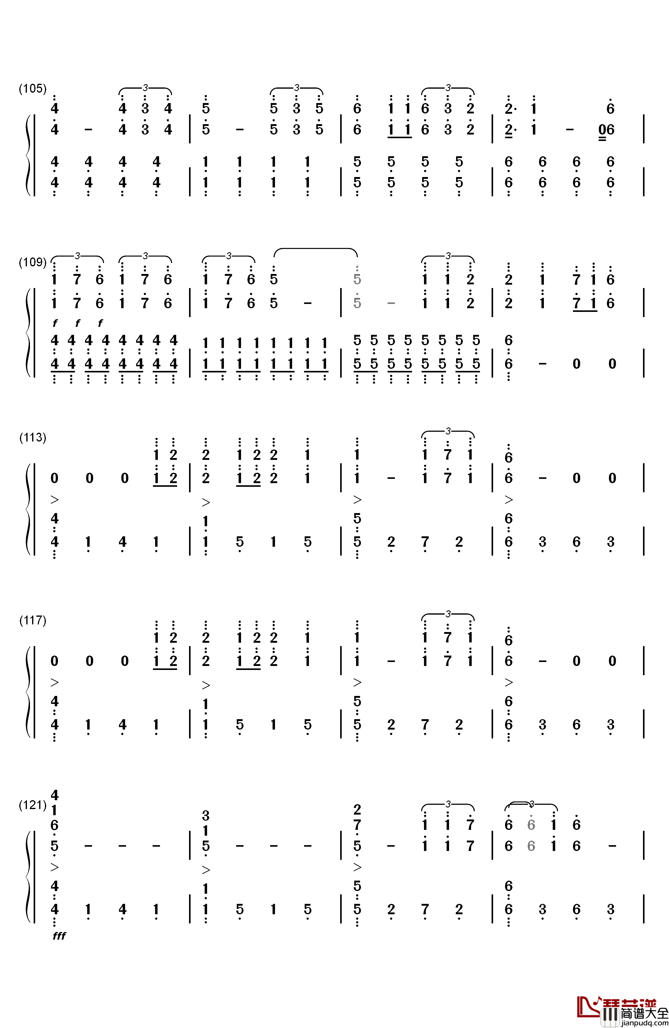 Don't_Let_Me_Down钢琴简谱_数字双手_The_Chainsmokers