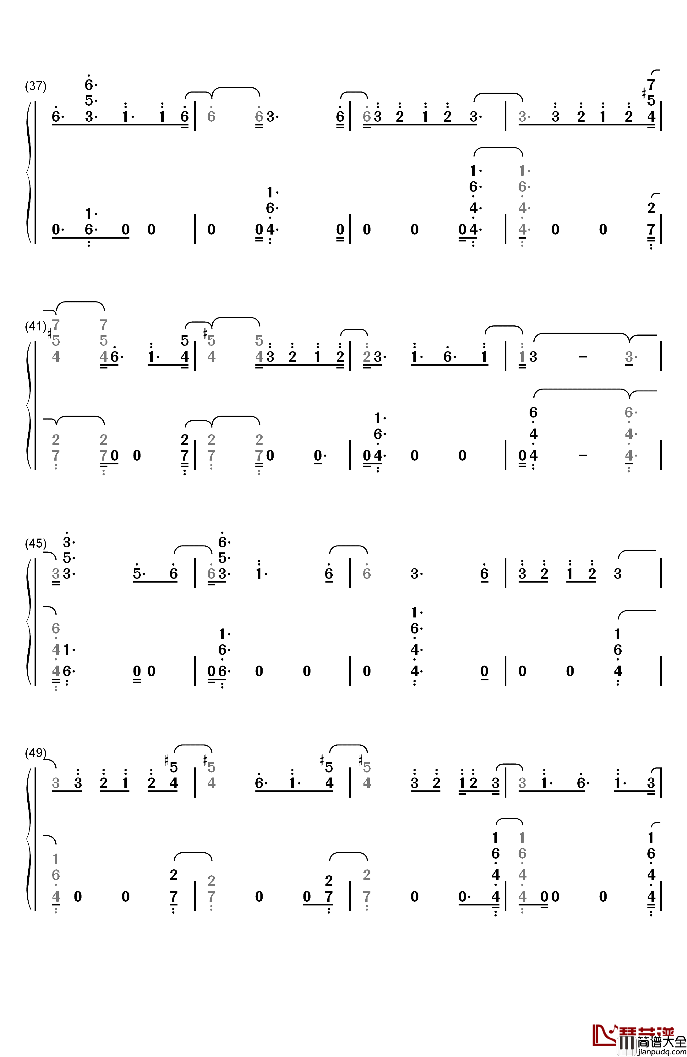 Hard_To_Love钢琴简谱_数字双手_Calvin_Harris