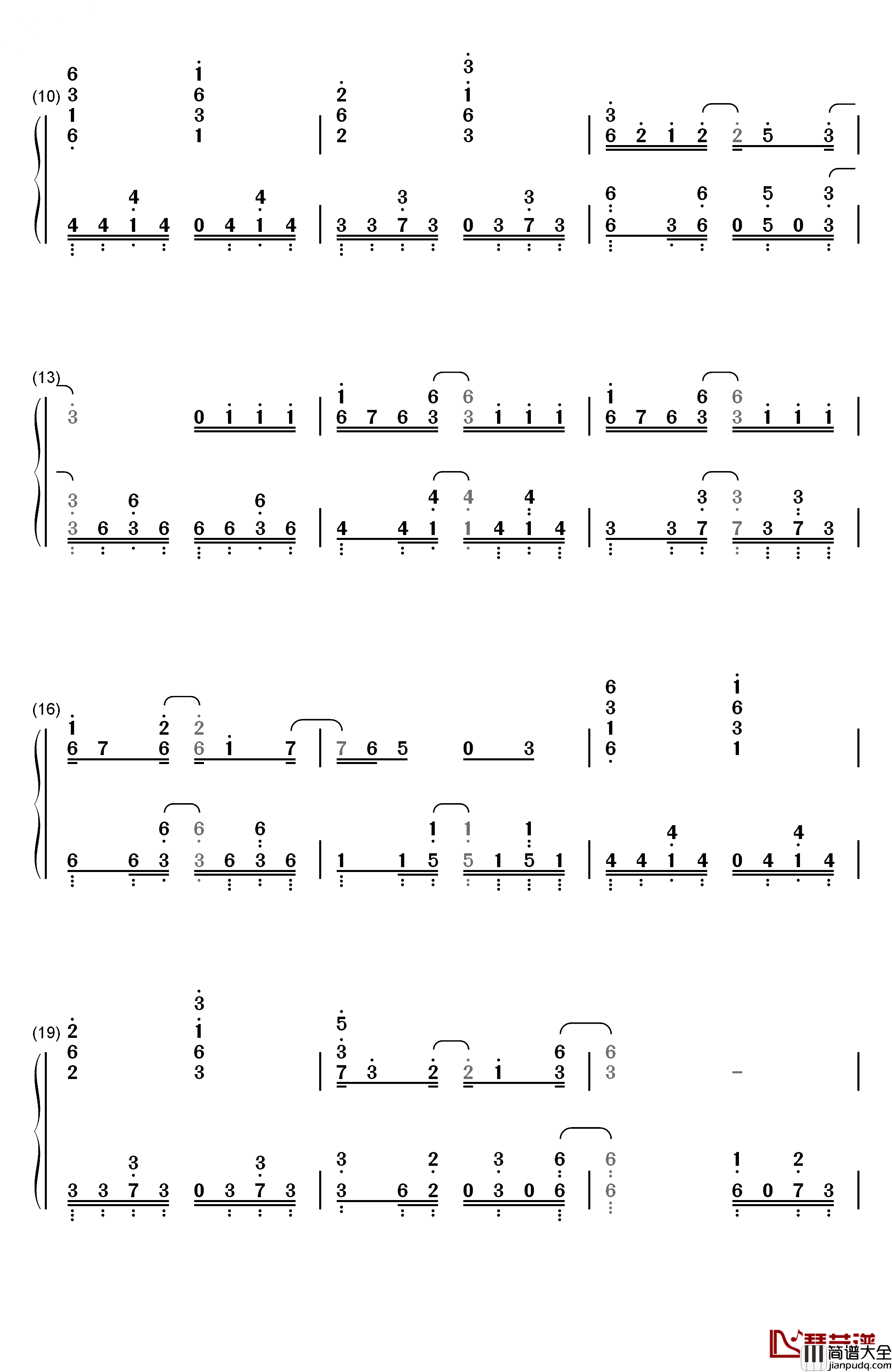 セツナドライブ钢琴简谱_数字双手_IA