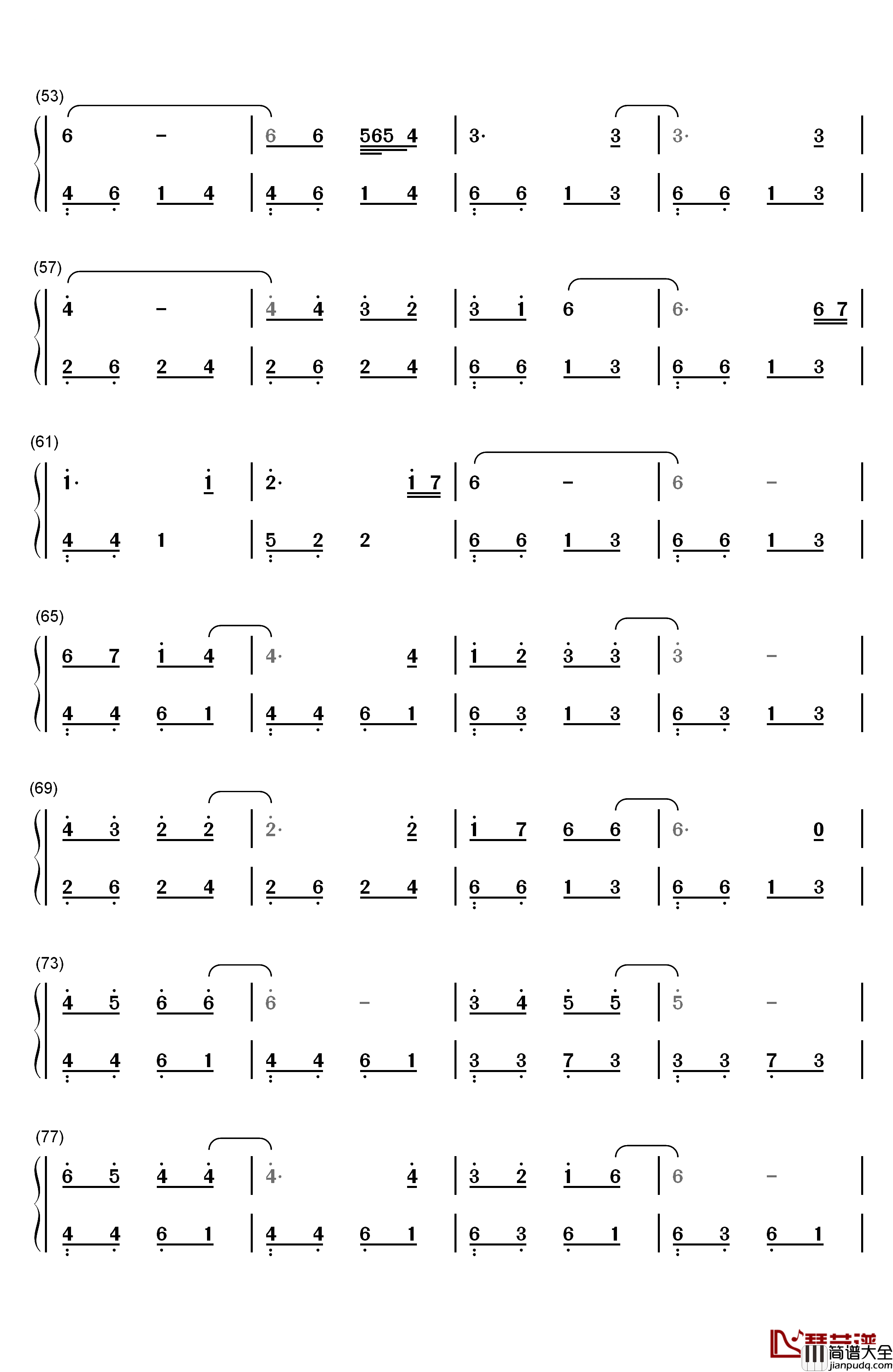 清晨钢琴简谱_数字双手_班得瑞