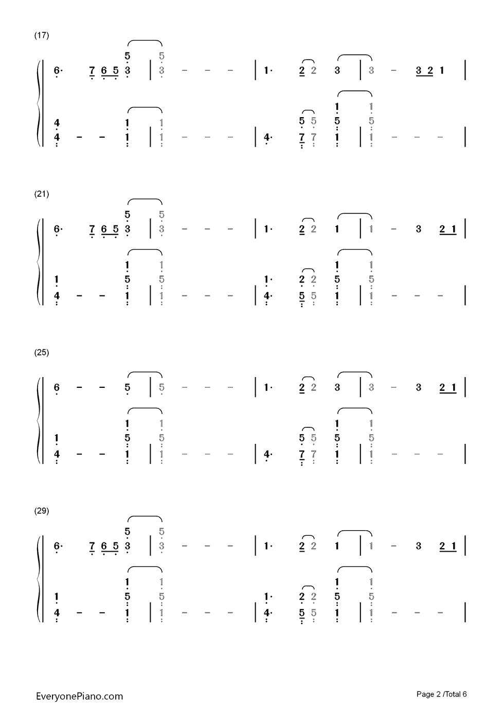 Purpose钢琴简谱_数字双手_Justin_Bieber