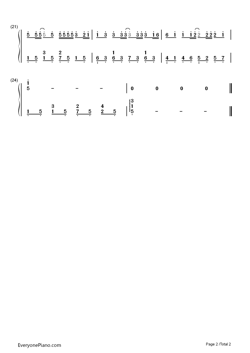 稻香钢琴简谱_数字双手_周杰伦