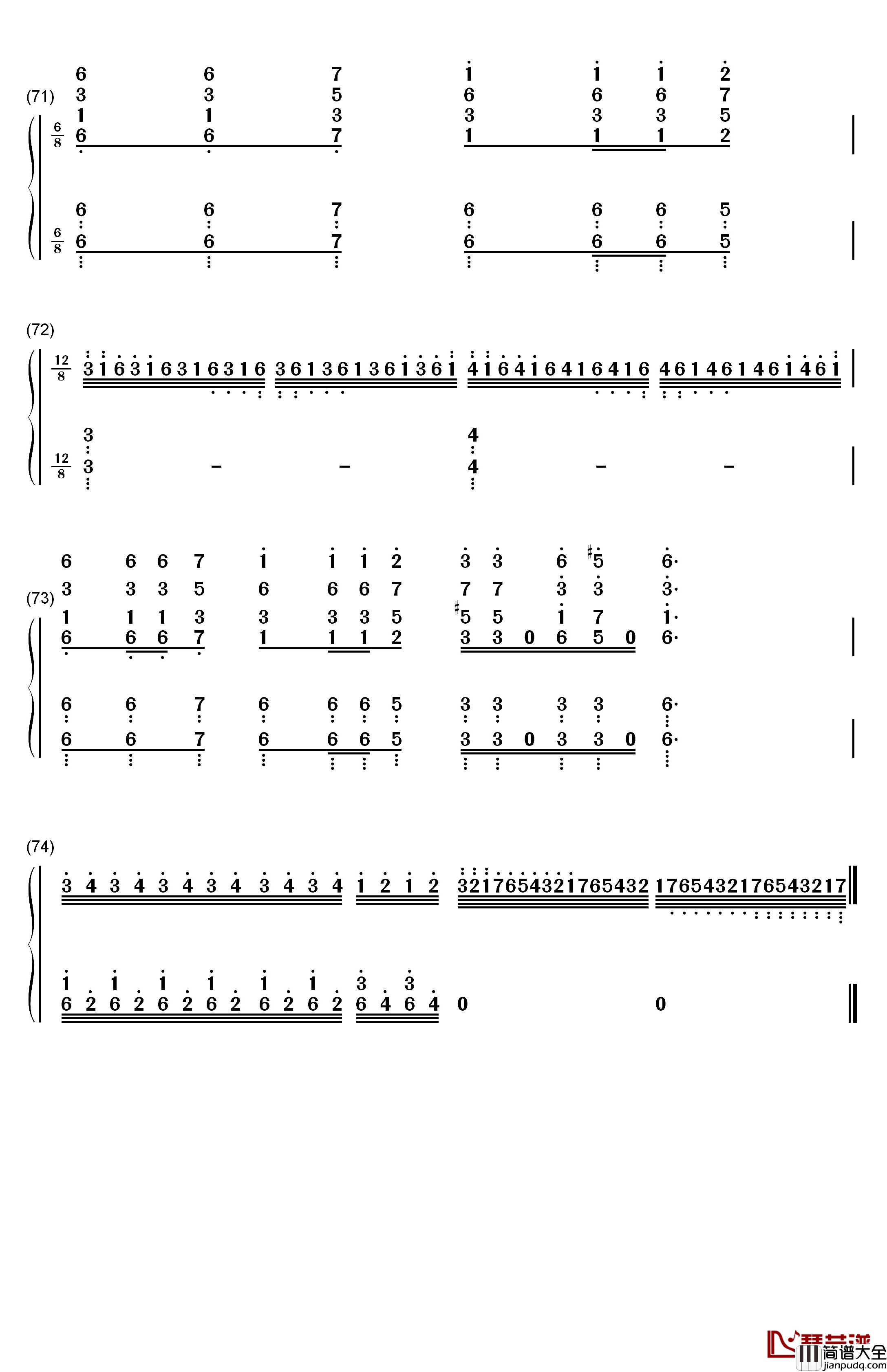 Hes_a_Pirate钢琴简谱_数字双手_Klaus_Badelt_Hans_Zimmer