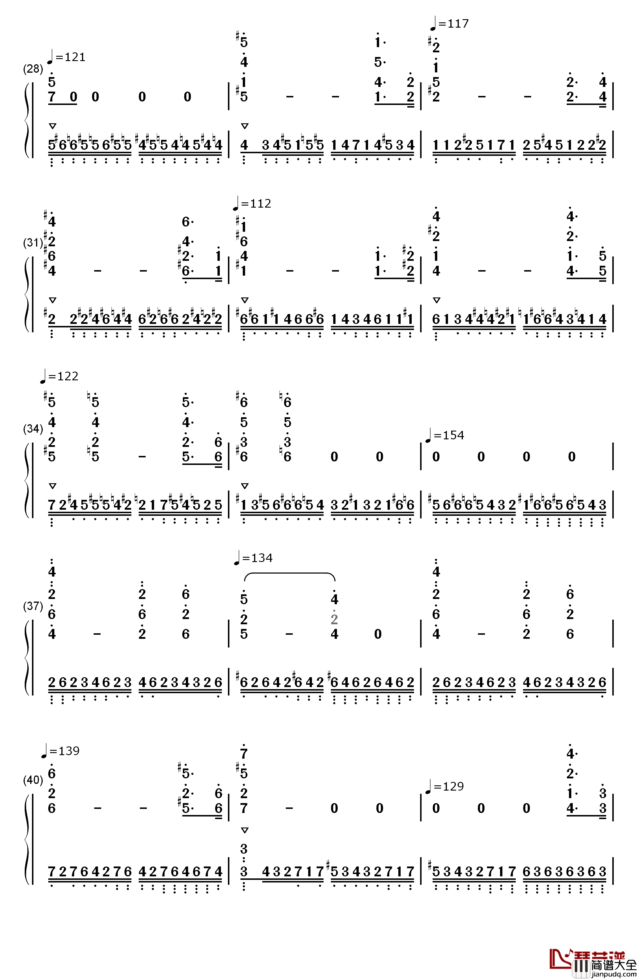 革命练习曲钢琴简谱_数字双手_肖邦