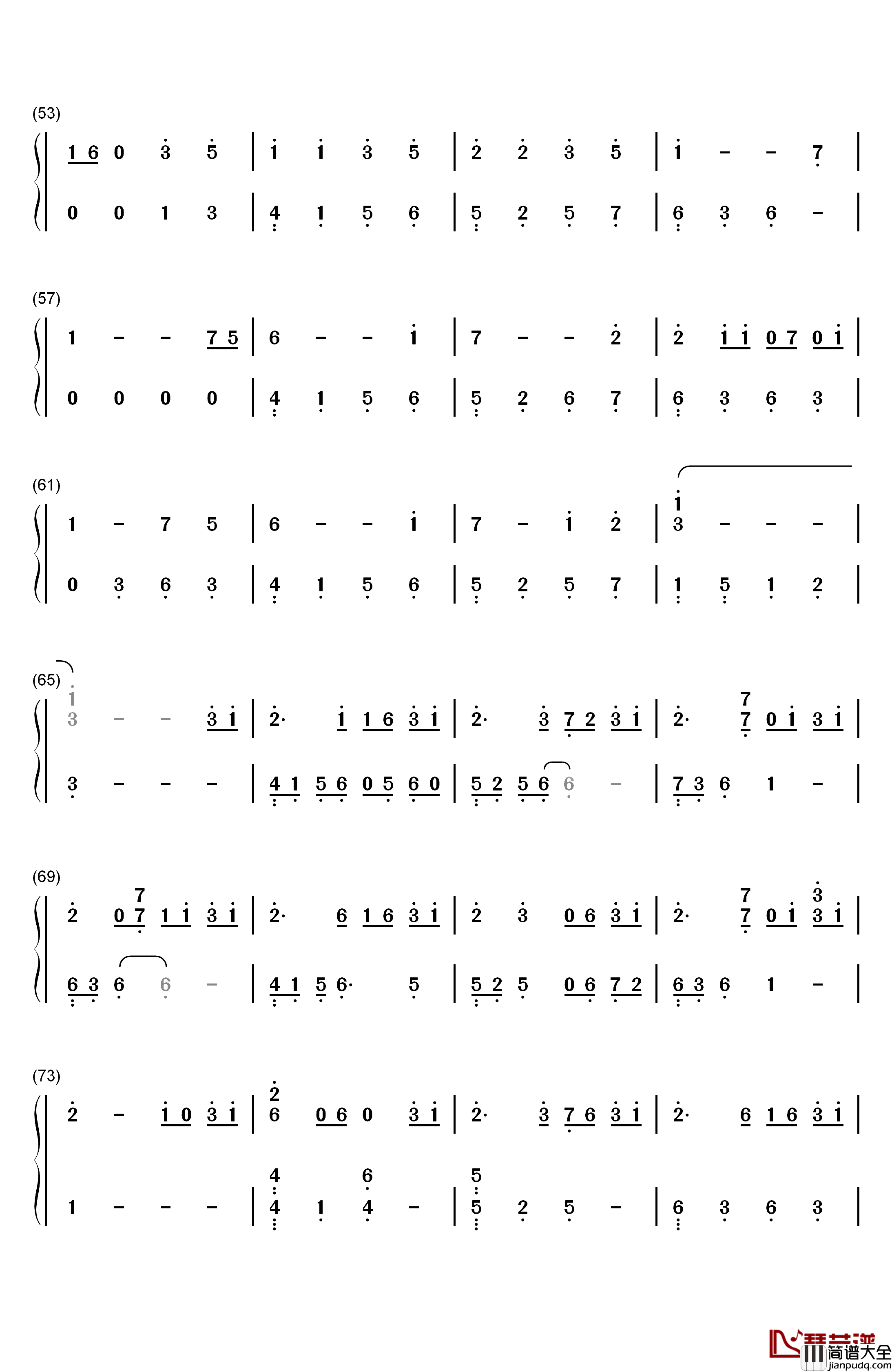 Take_Me_Hand钢琴简谱_数字双手_Cecile_Corbel