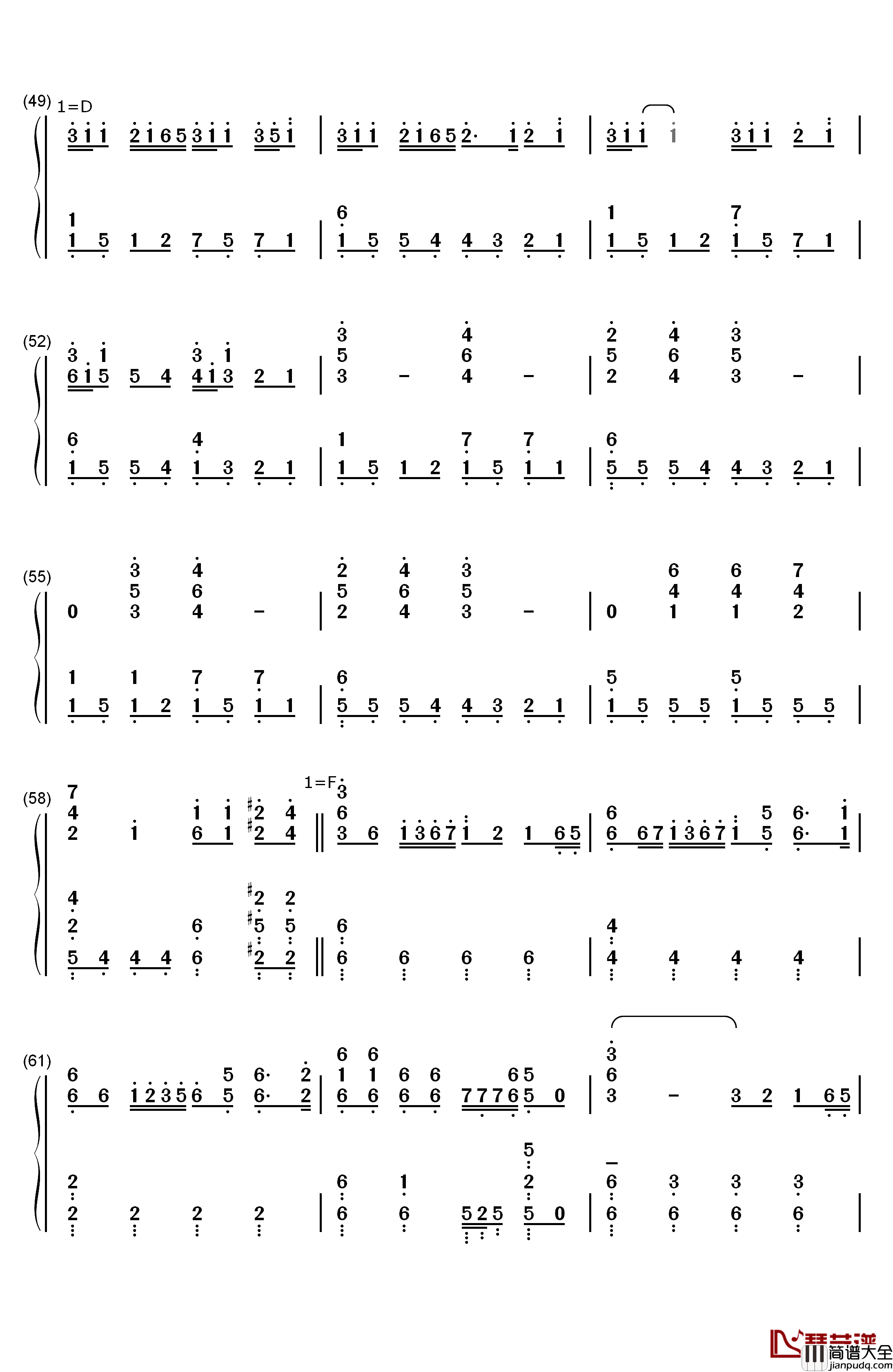 See_You_Tomorrow钢琴简谱_数字双手_John_Powell