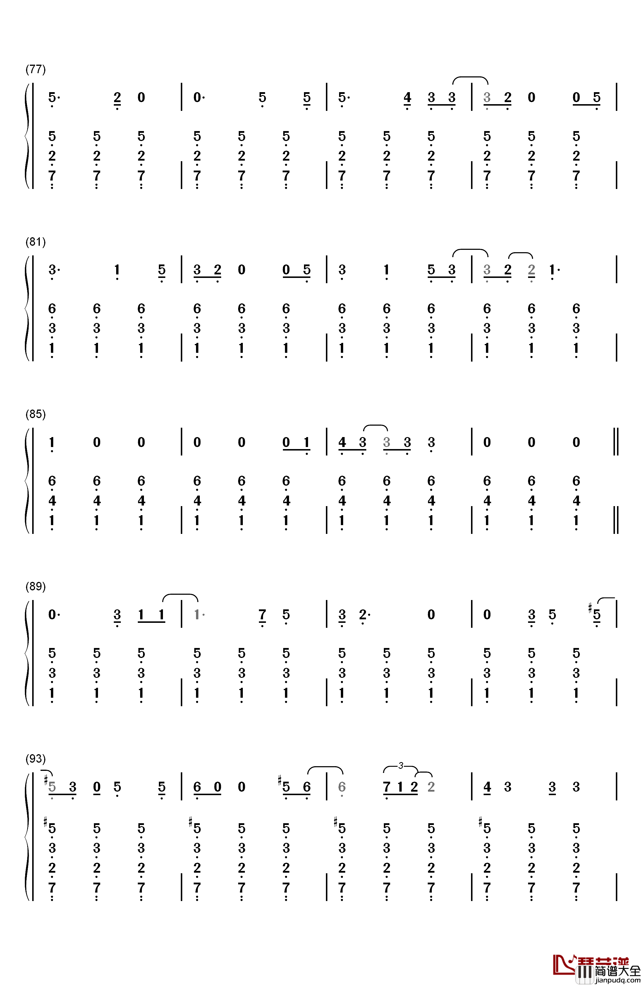 She_Used_To_Be_Mine钢琴简谱_数字双手_Sara_Bareilles