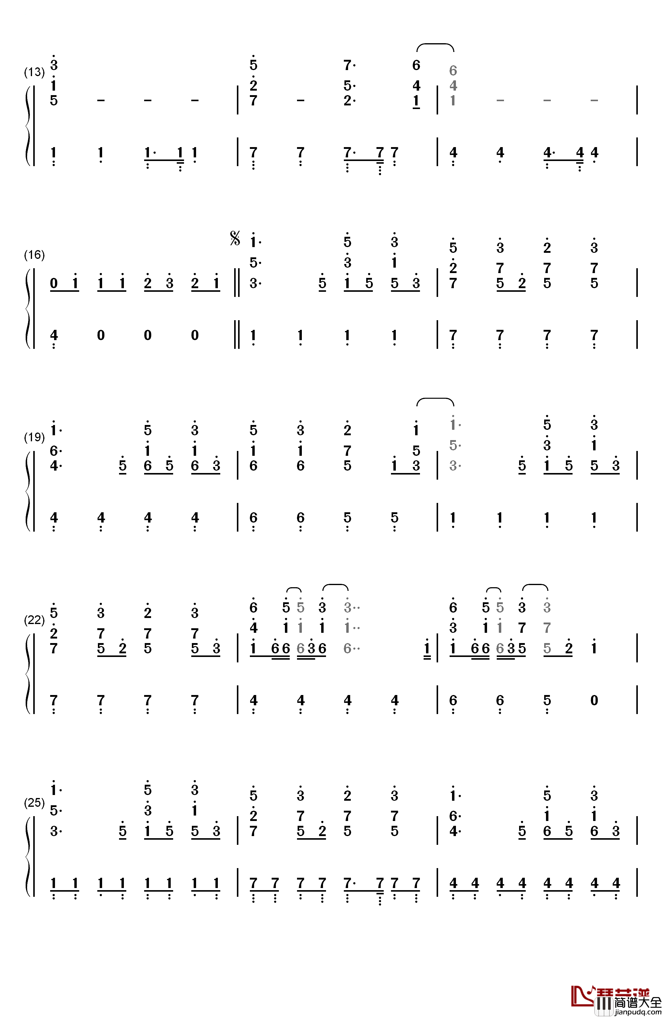 Love_Somebody钢琴简谱_数字双手_Maroon5