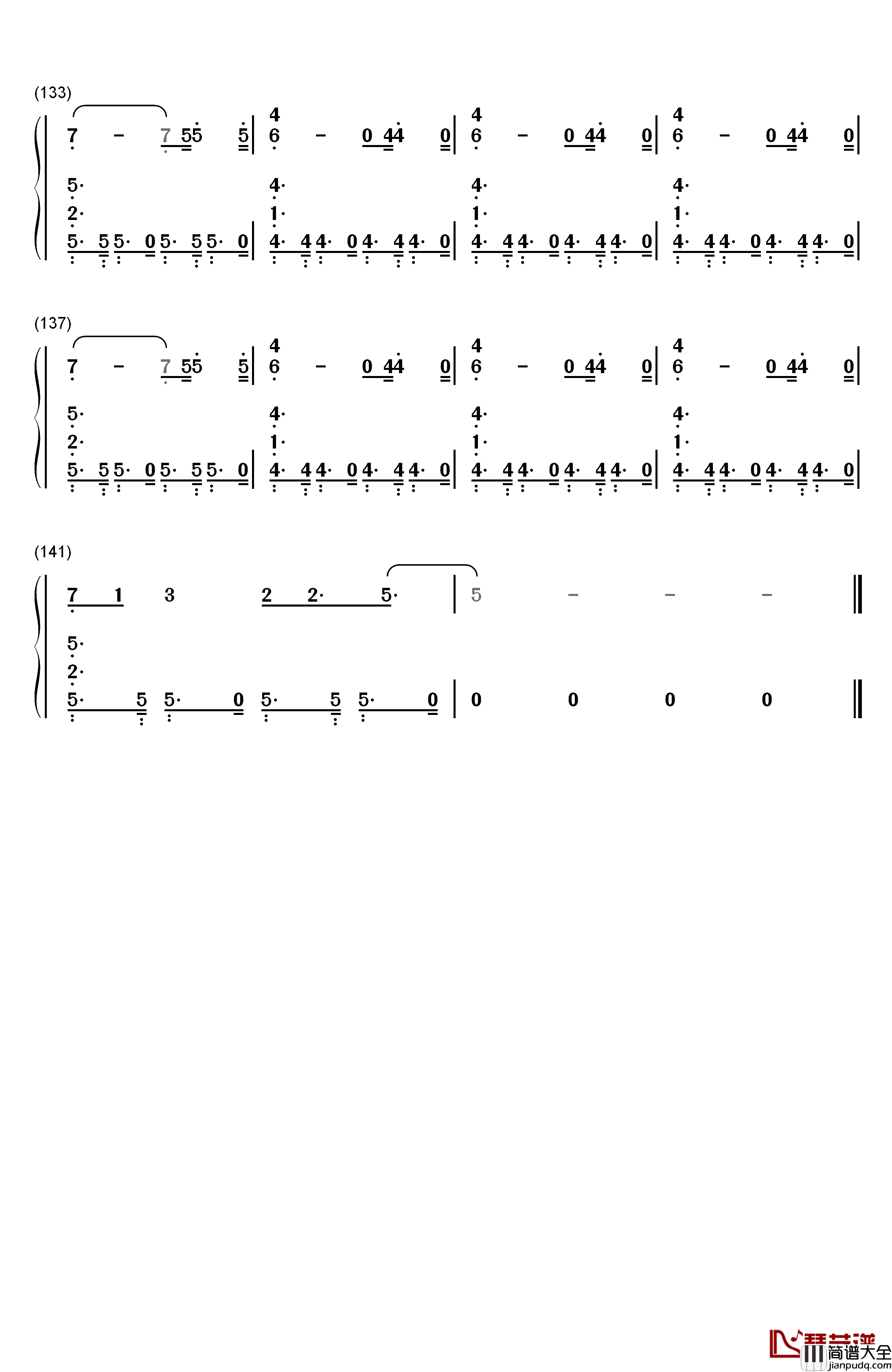 Somebody_Else钢琴简谱_数字双手_The_1975