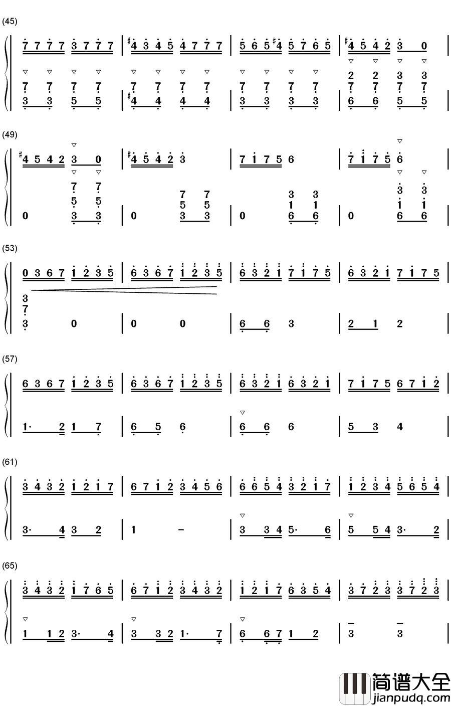 欢乐的牧童钢琴简谱_数字双手_赵松庭